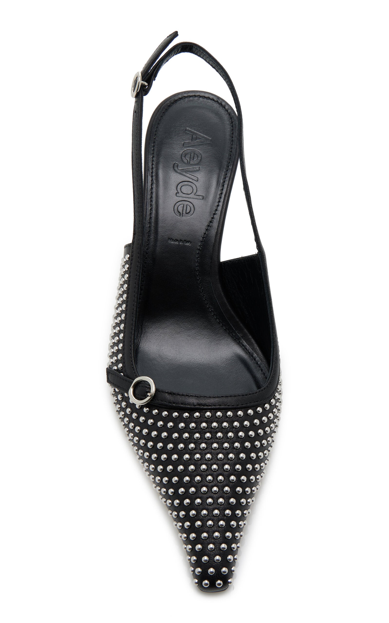 Escarpins à bride arrière en cuir clouté Aeyde Saba