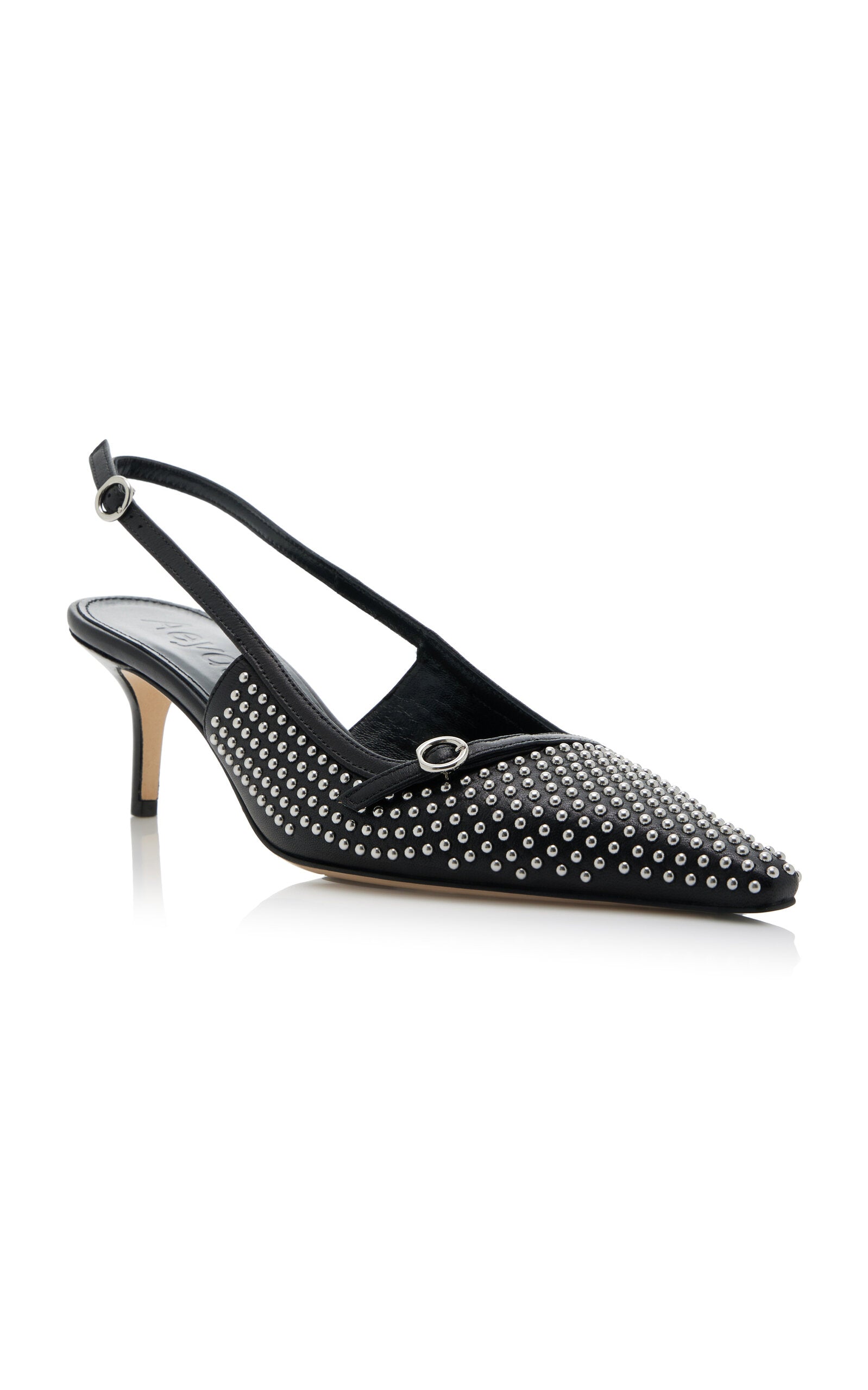Escarpins à bride arrière en cuir clouté Aeyde Saba