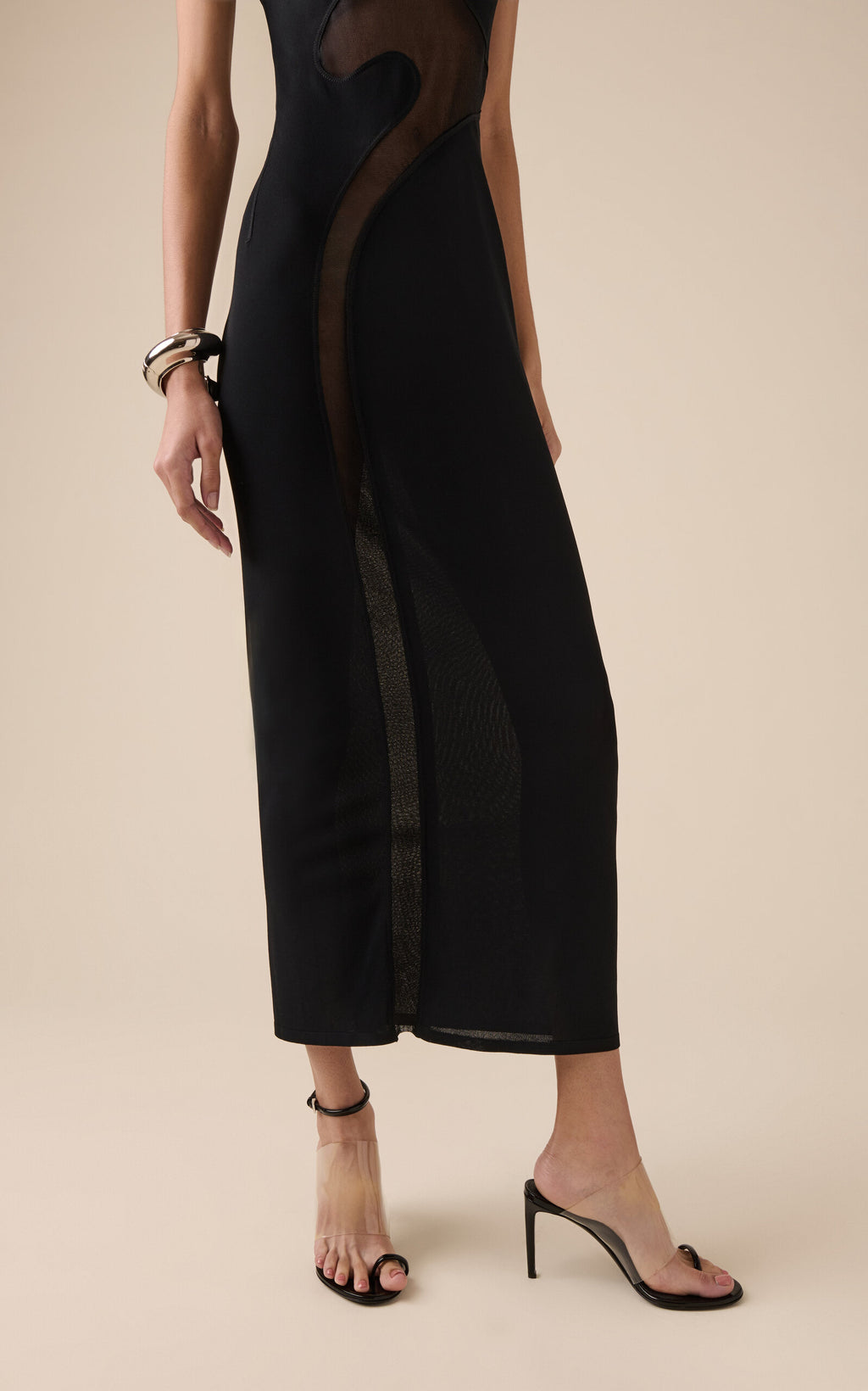 Sandales asymétriques en cuir PU ALAÏA