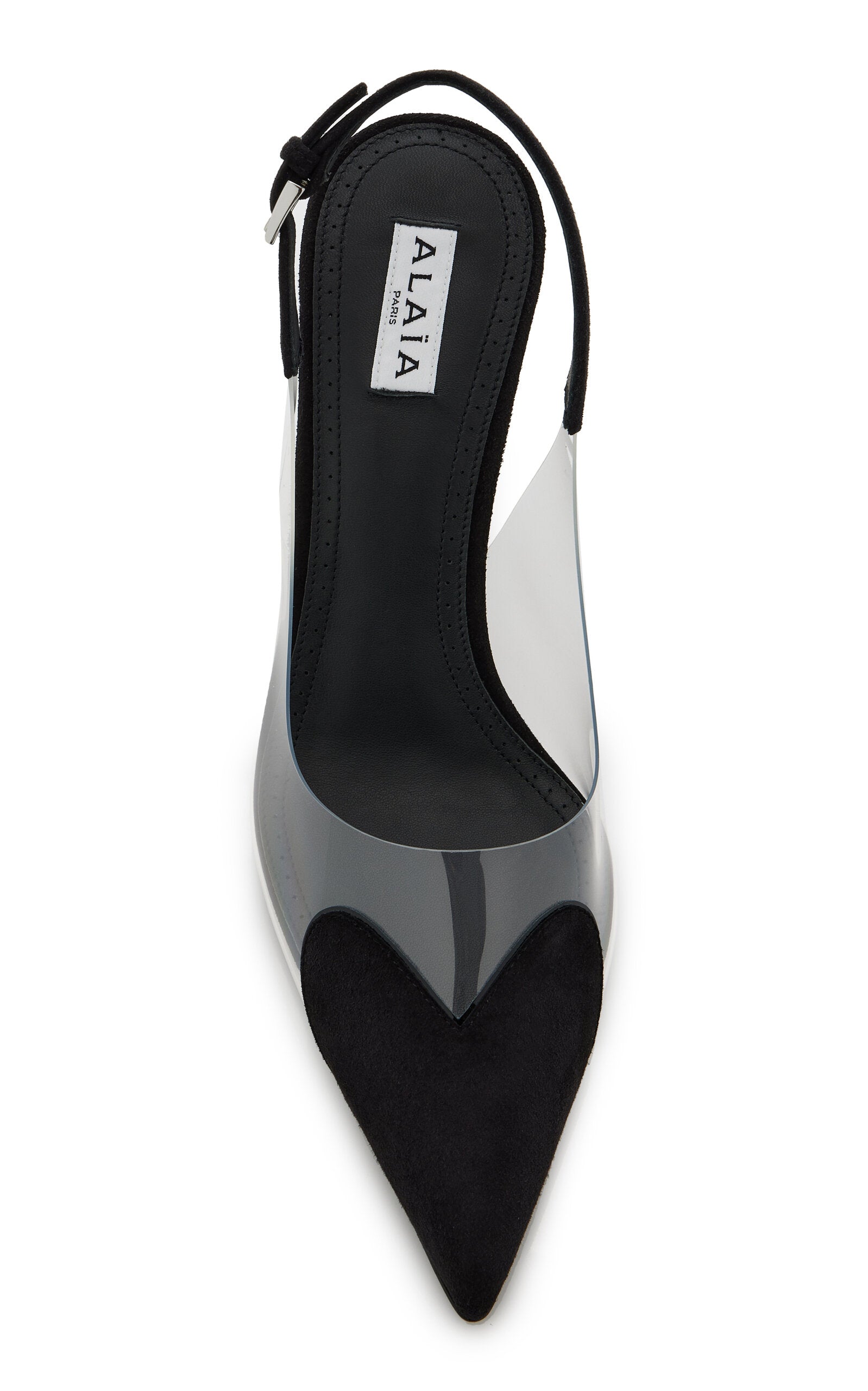 ALAÏA Escarpins à bride arrière en daim Le Cœur