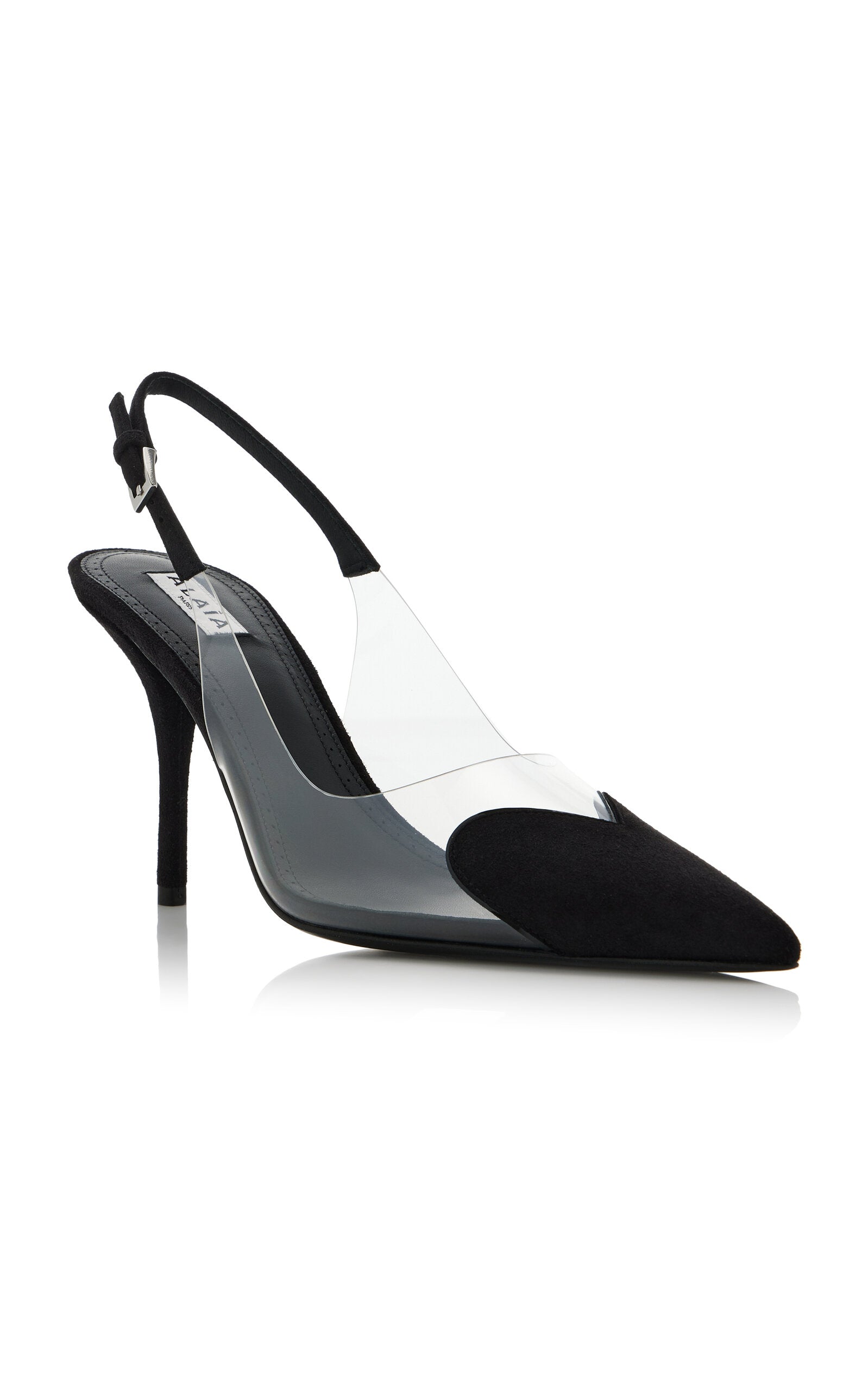 ALAÏA Escarpins à bride arrière en daim Le Cœur