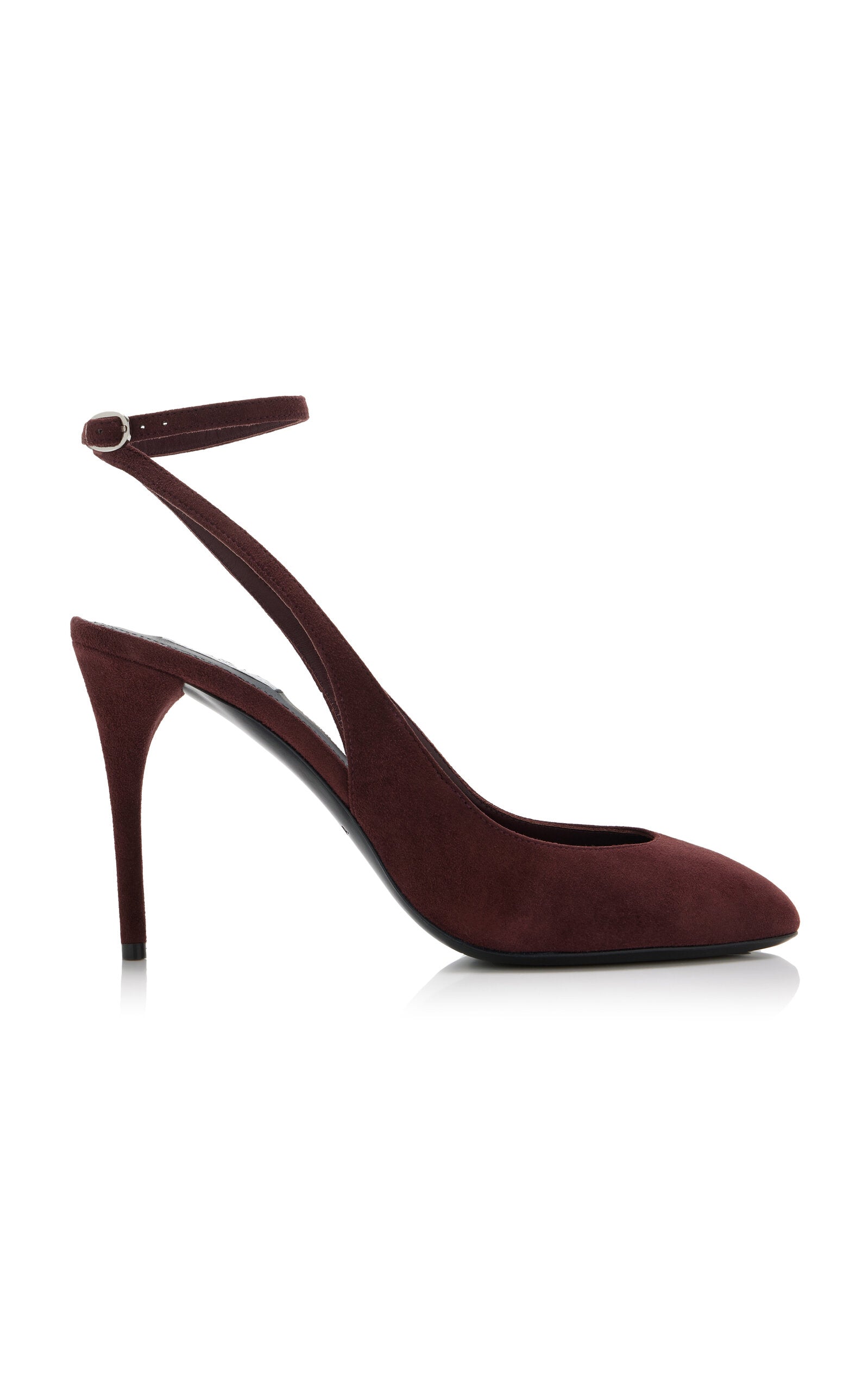 ALAÏA Escarpins à bride arrière en daim décolleté