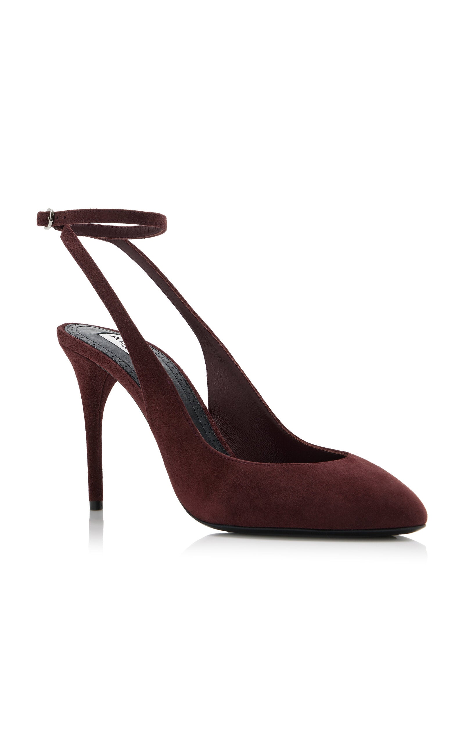 ALAÏA Escarpins à bride arrière en daim décolleté