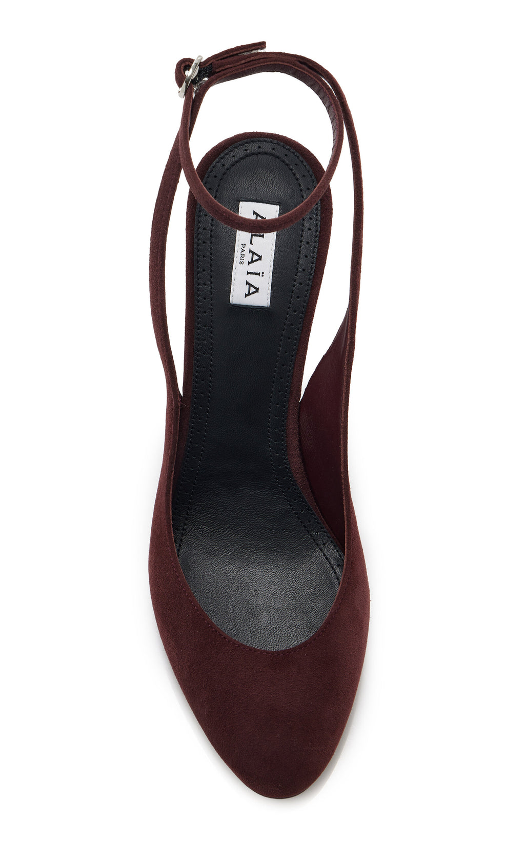 ALAÏA Escarpins à bride arrière en daim décolleté