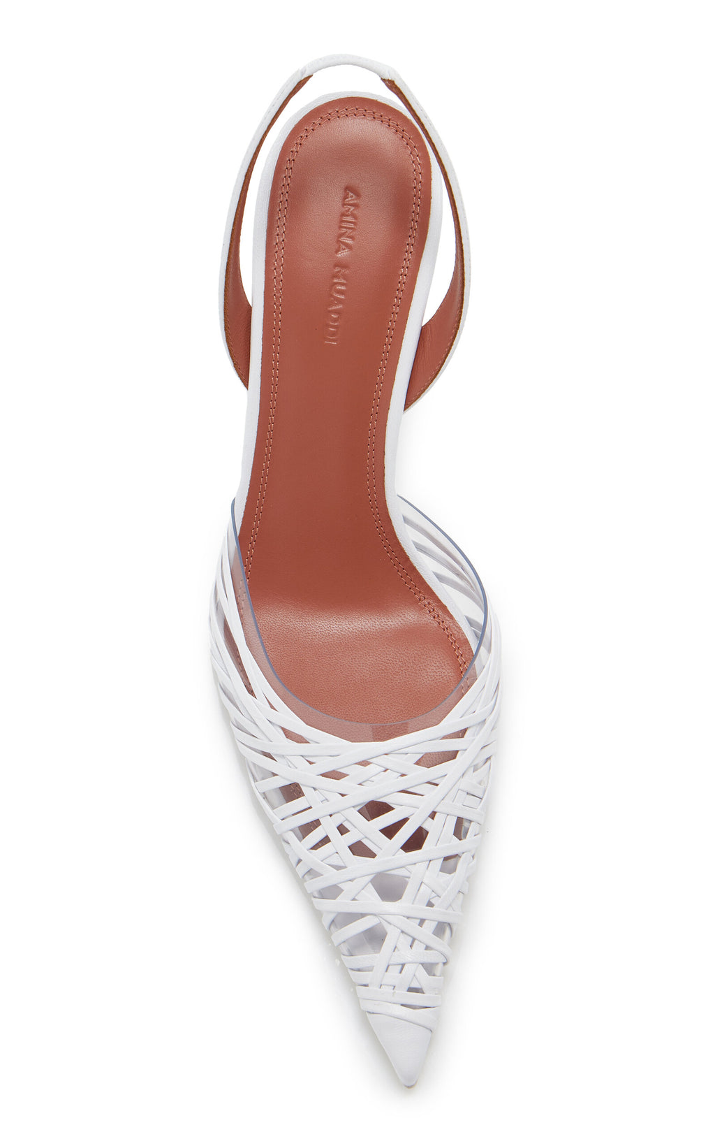 Amina Muaddi Lori Leather Slingback Pumps