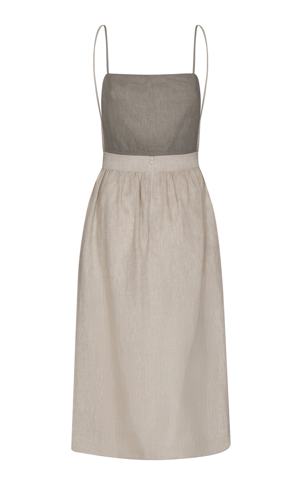 Andres Otalora Del Corazon Embroidered Linen Midi Dress