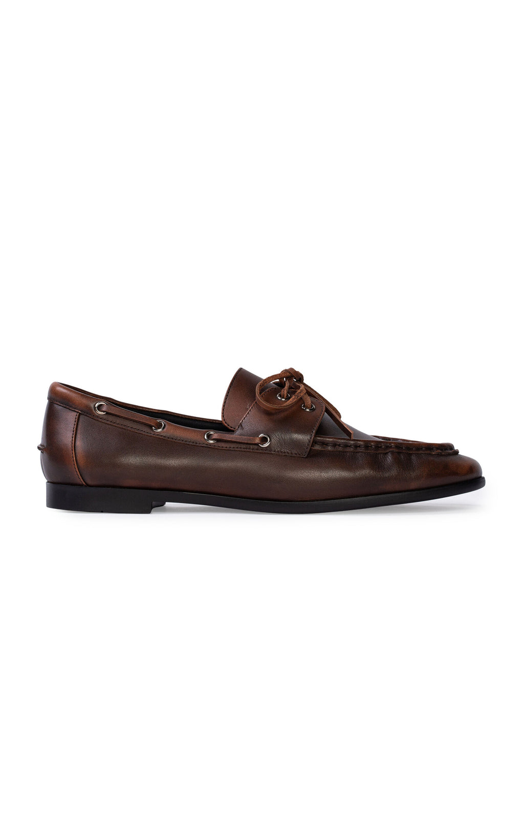 Black Suede Studio Davy Boatshoe