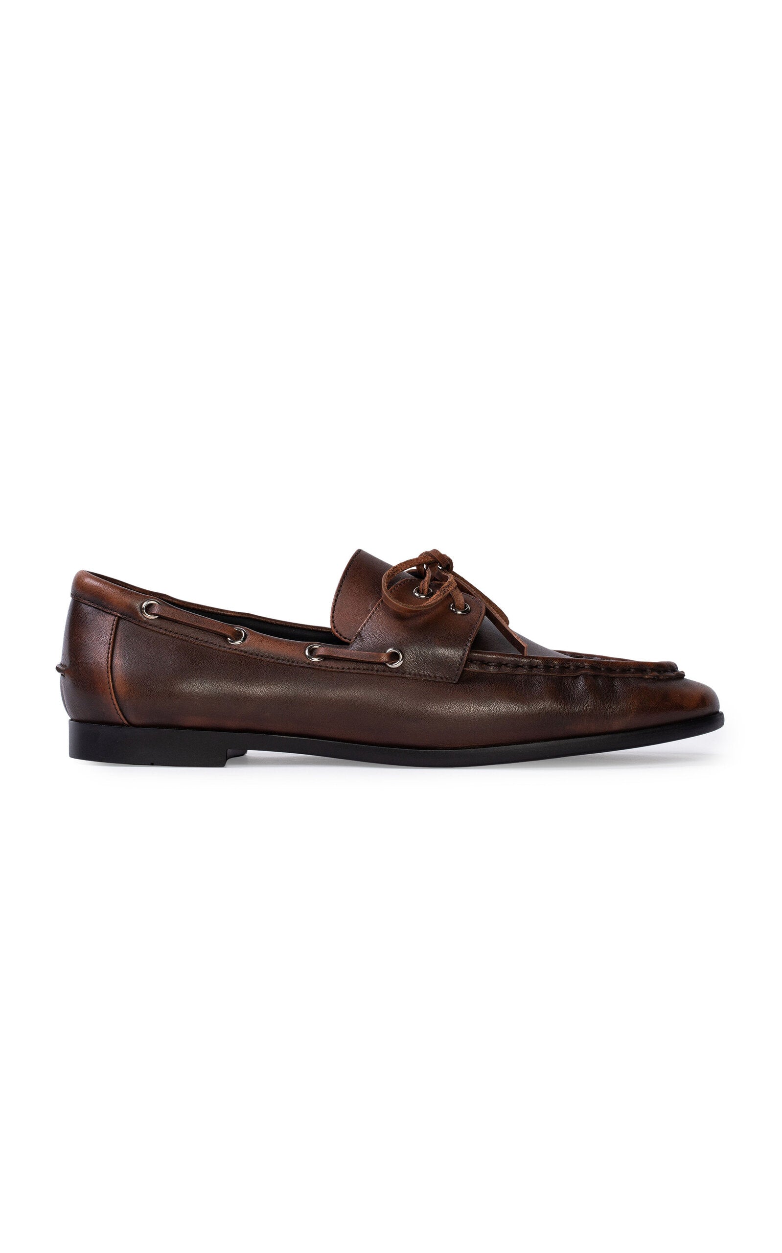Black Suede Studio Davy Boatshoe
