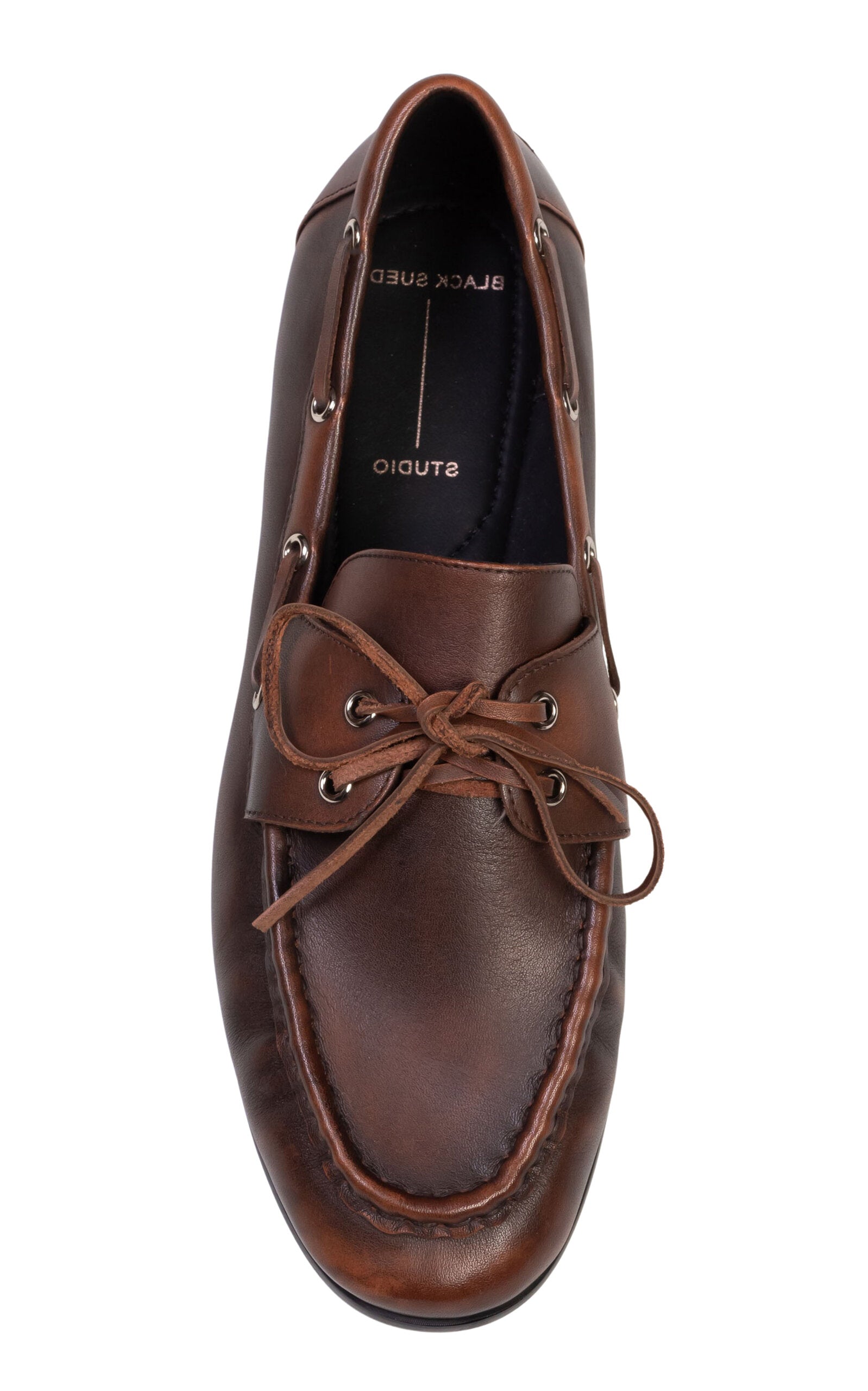 Black Suede Studio Davy Boatshoe