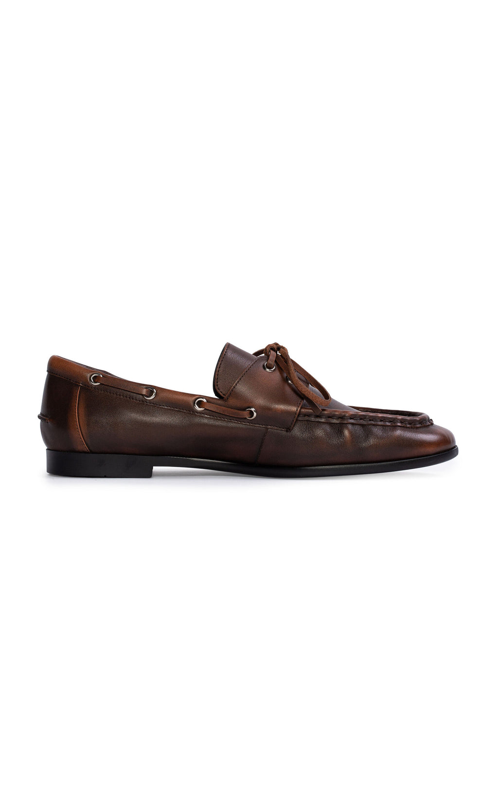 Black Suede Studio Davy Boatshoe