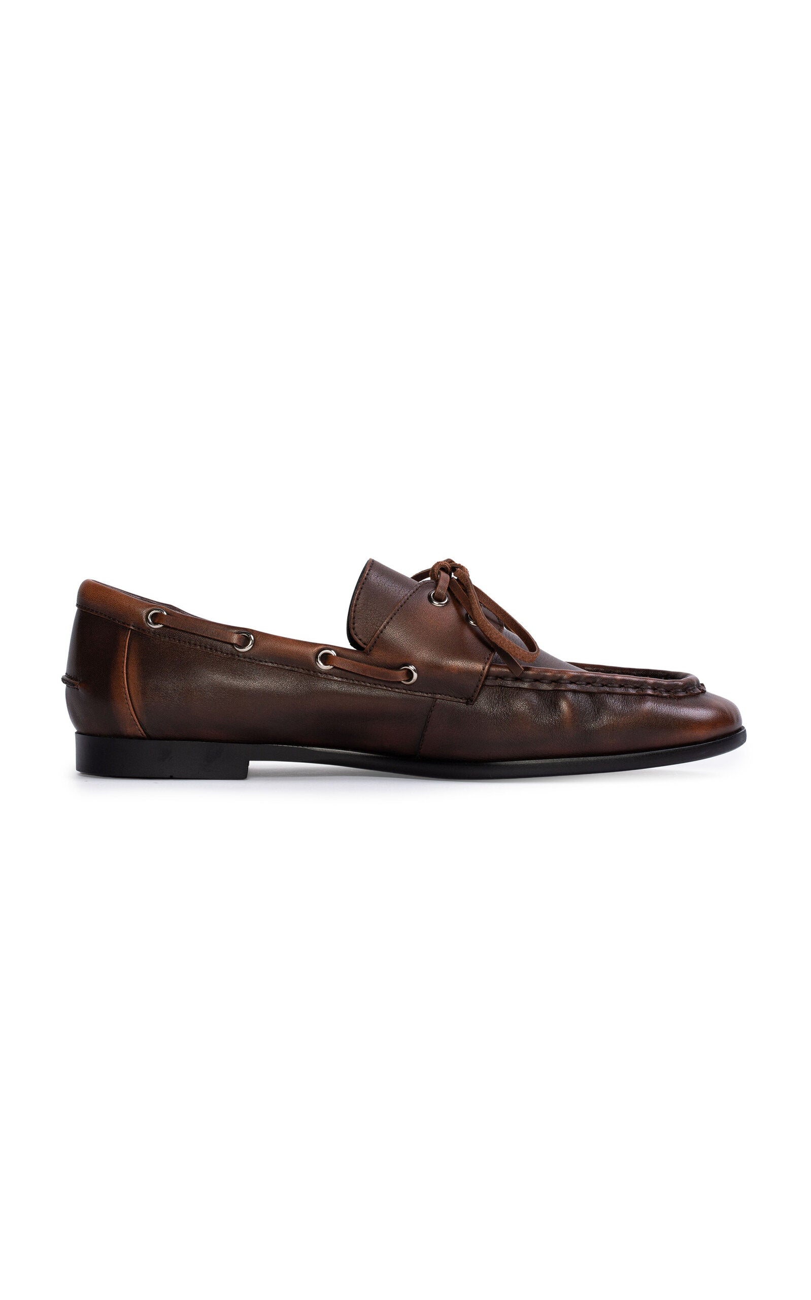 Black Suede Studio Davy Boatshoe