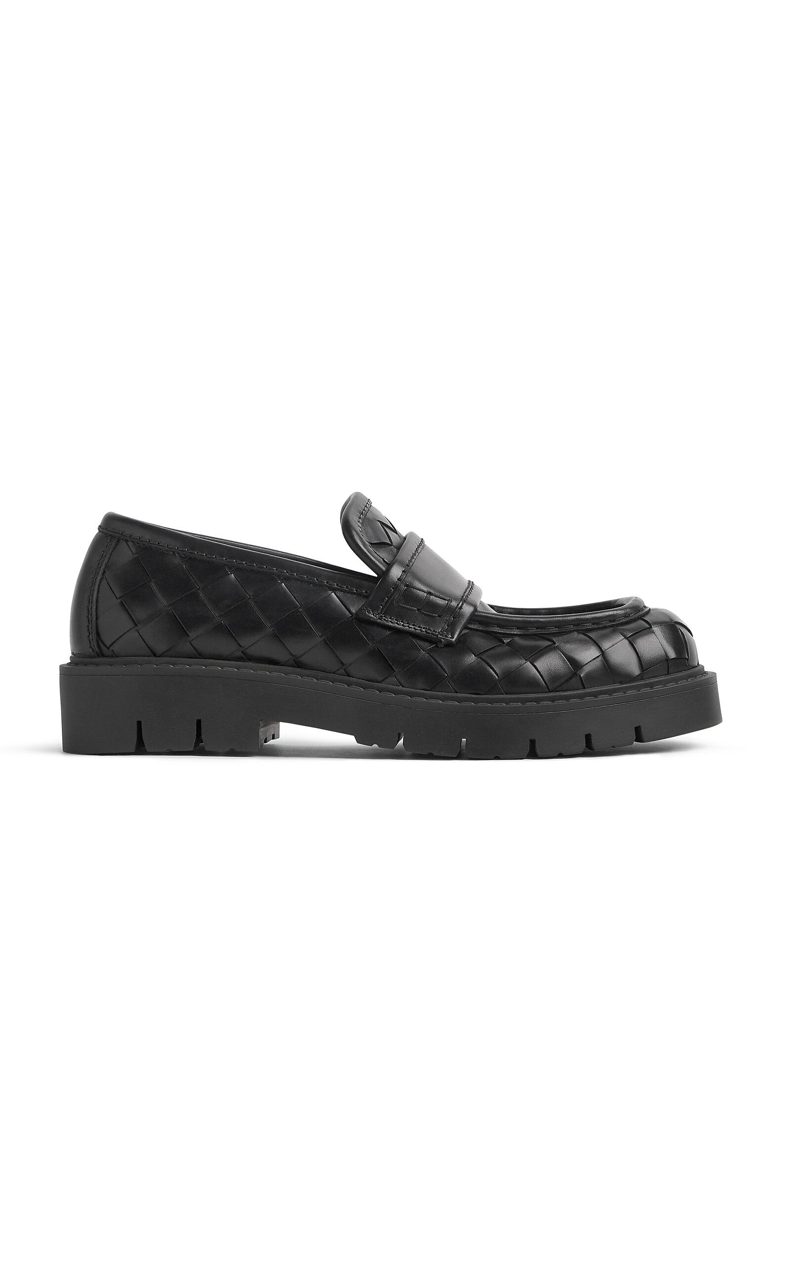 Bottega Veneta Haddock Intrecciato Leather Loafers