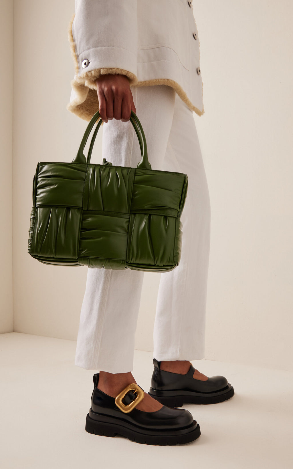 Bottega Veneta Lug-Sole Vinyl Flats