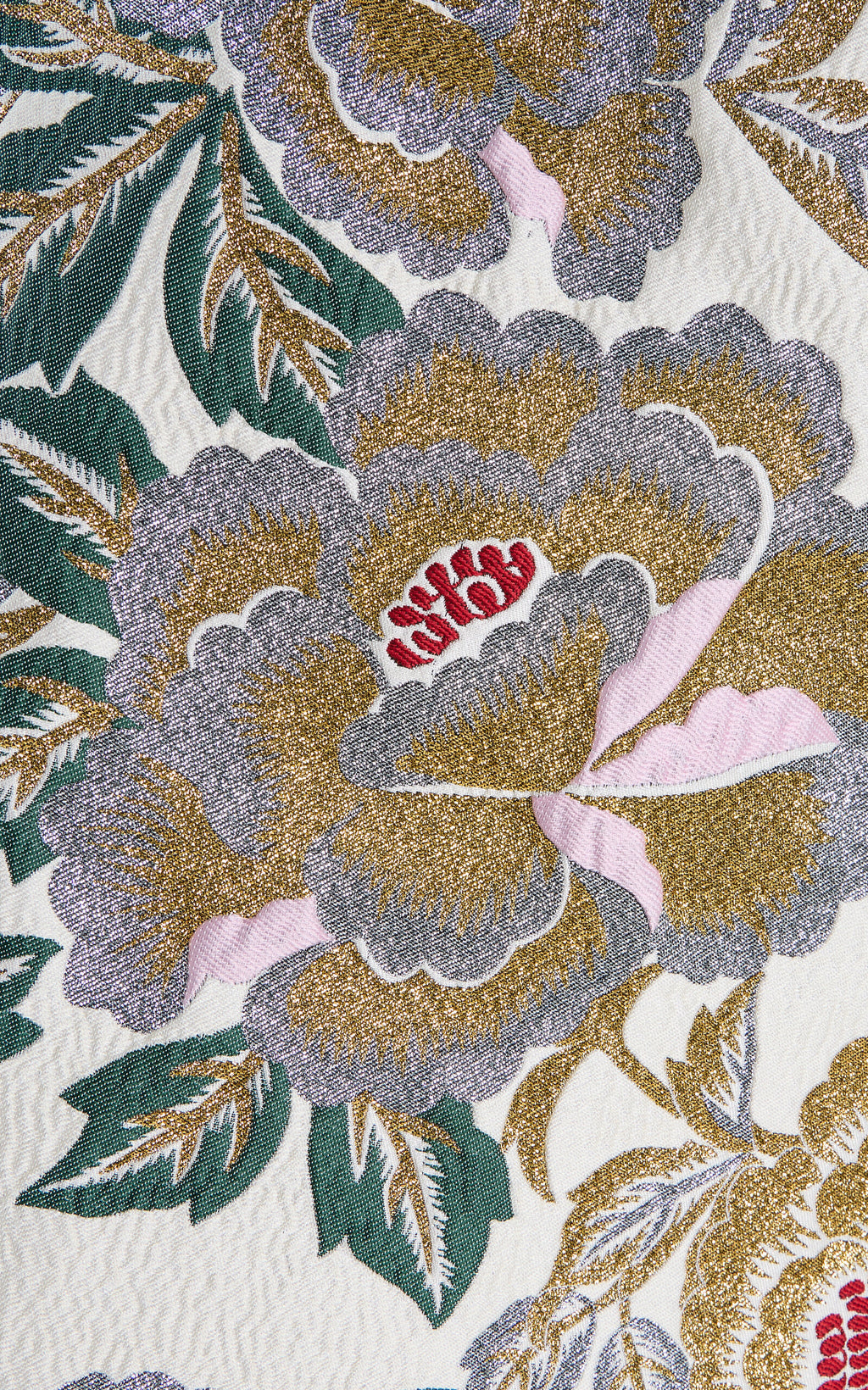 Mini-jupe en jacquard fleuri Carolina Herrera