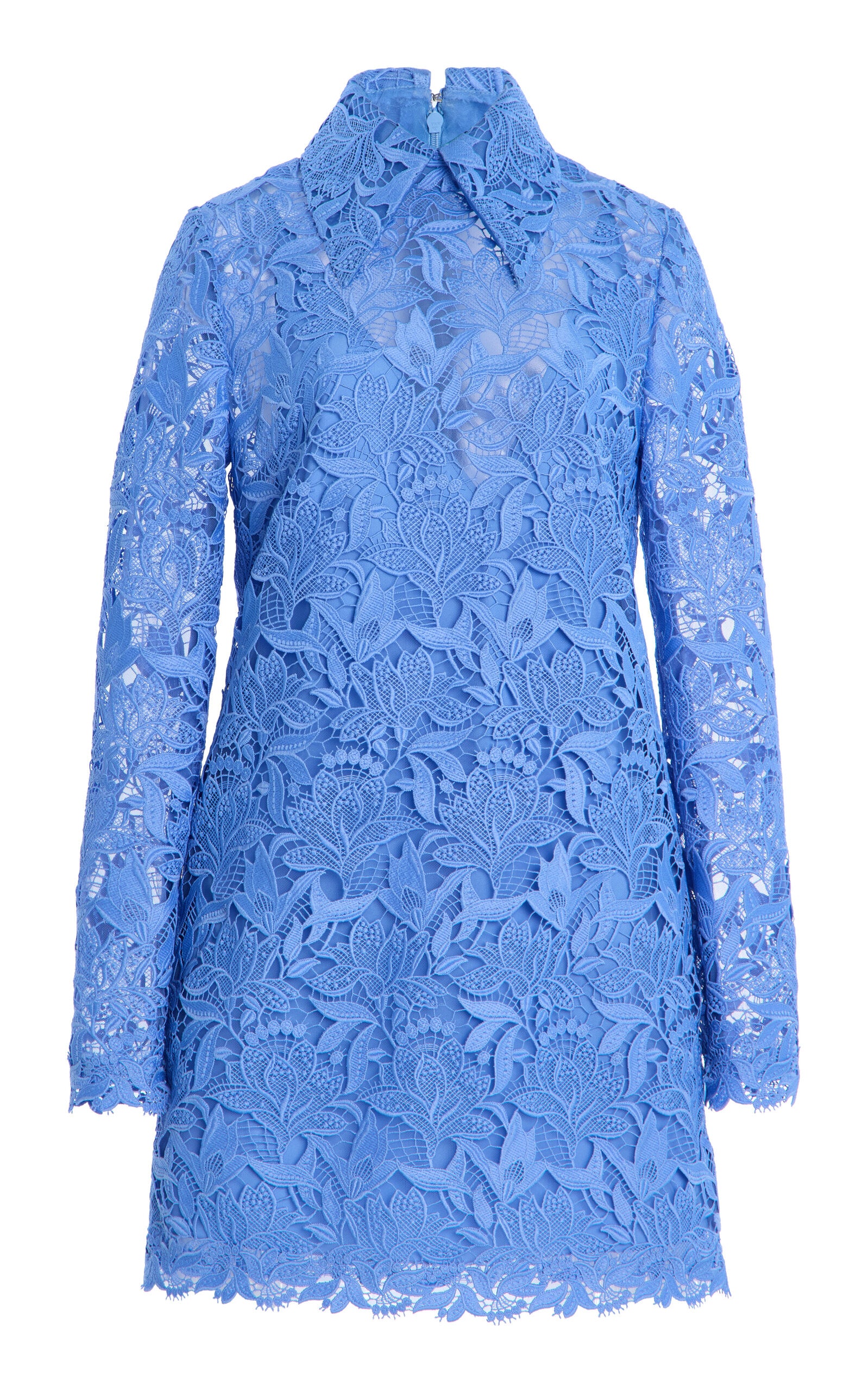 Carolina Herrera Lace Mini Shirt Dress