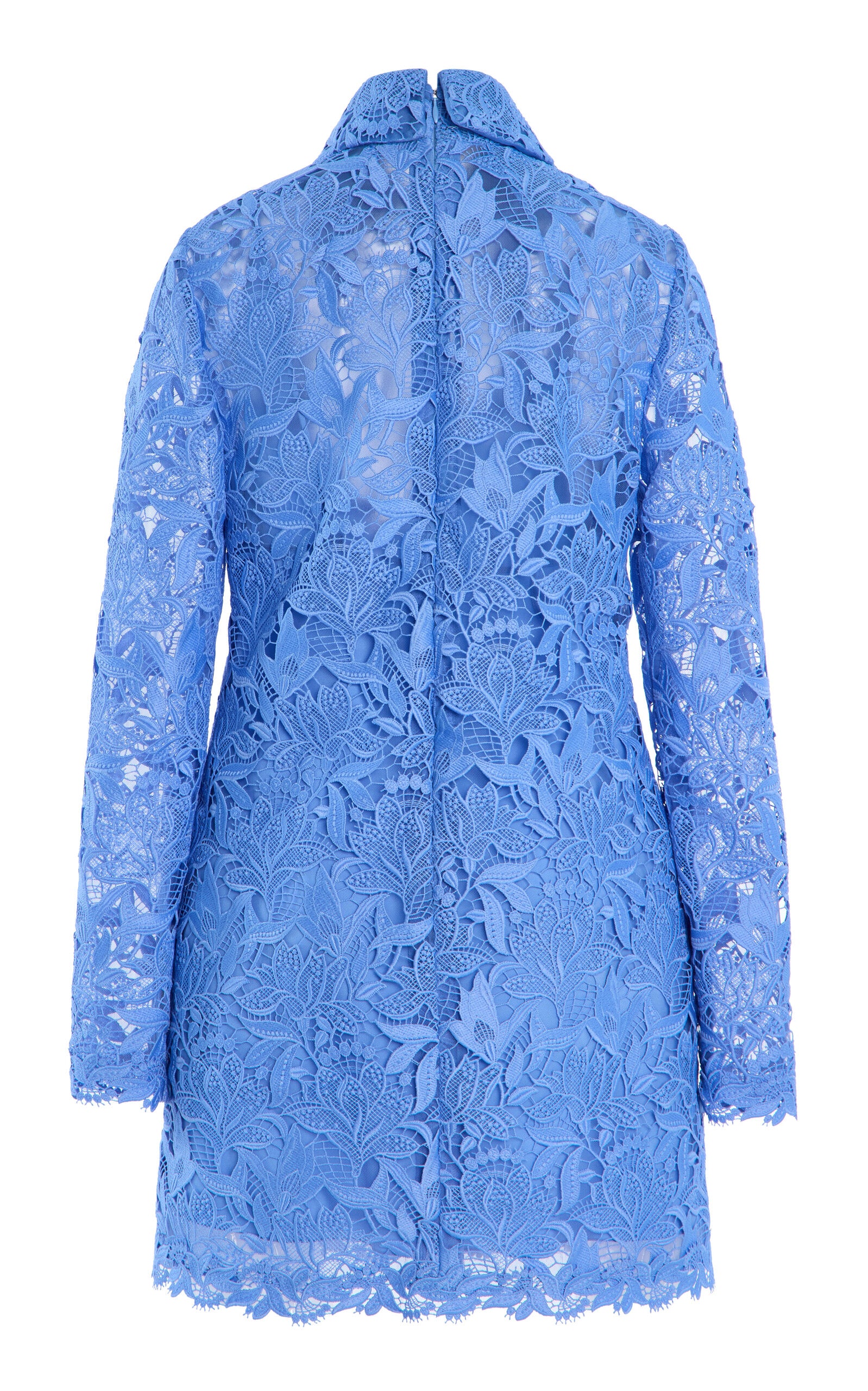 Carolina Herrera Lace Mini Shirt Dress