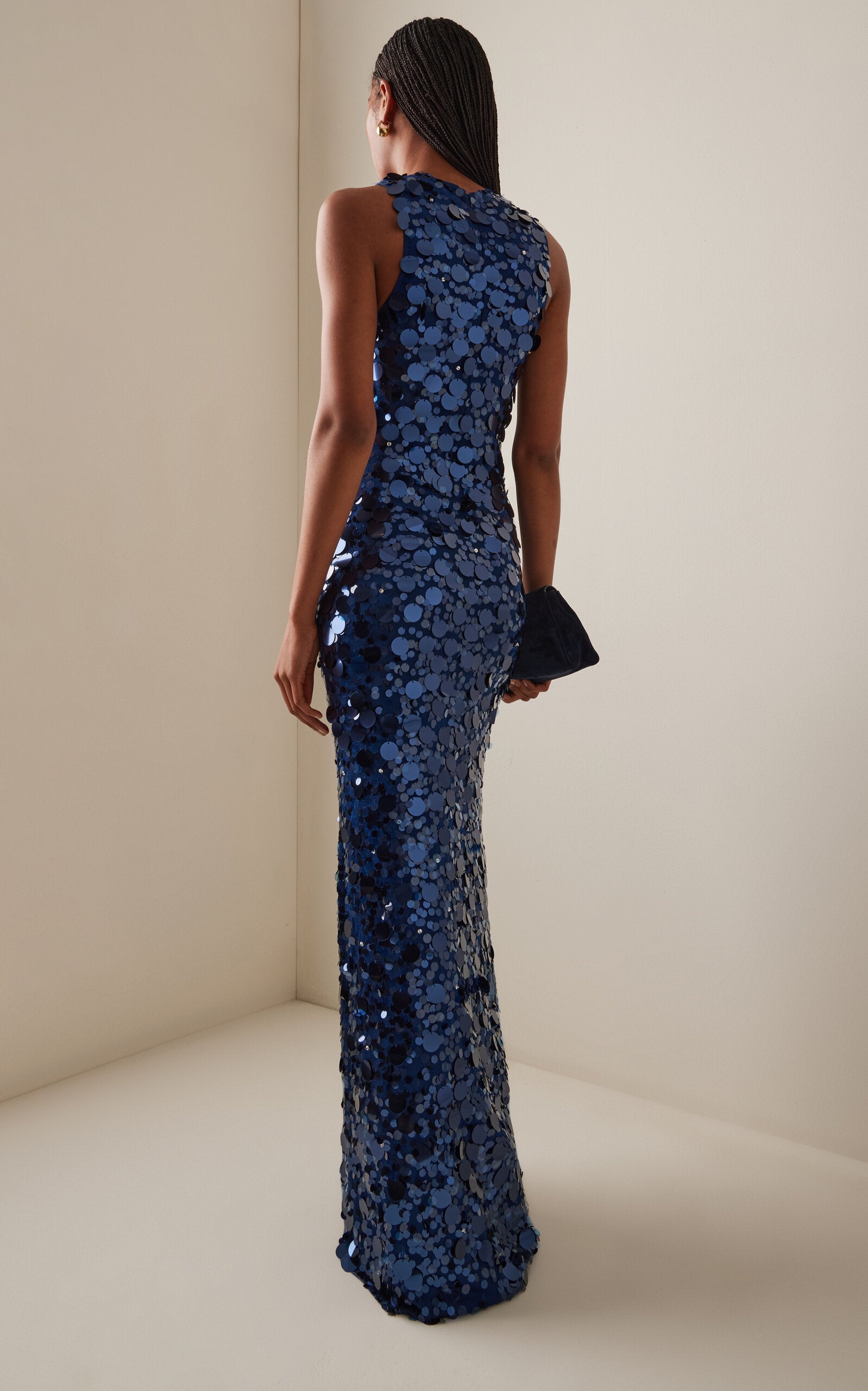 Carolina Herrera Paillette-Embellished Crepe Gown
