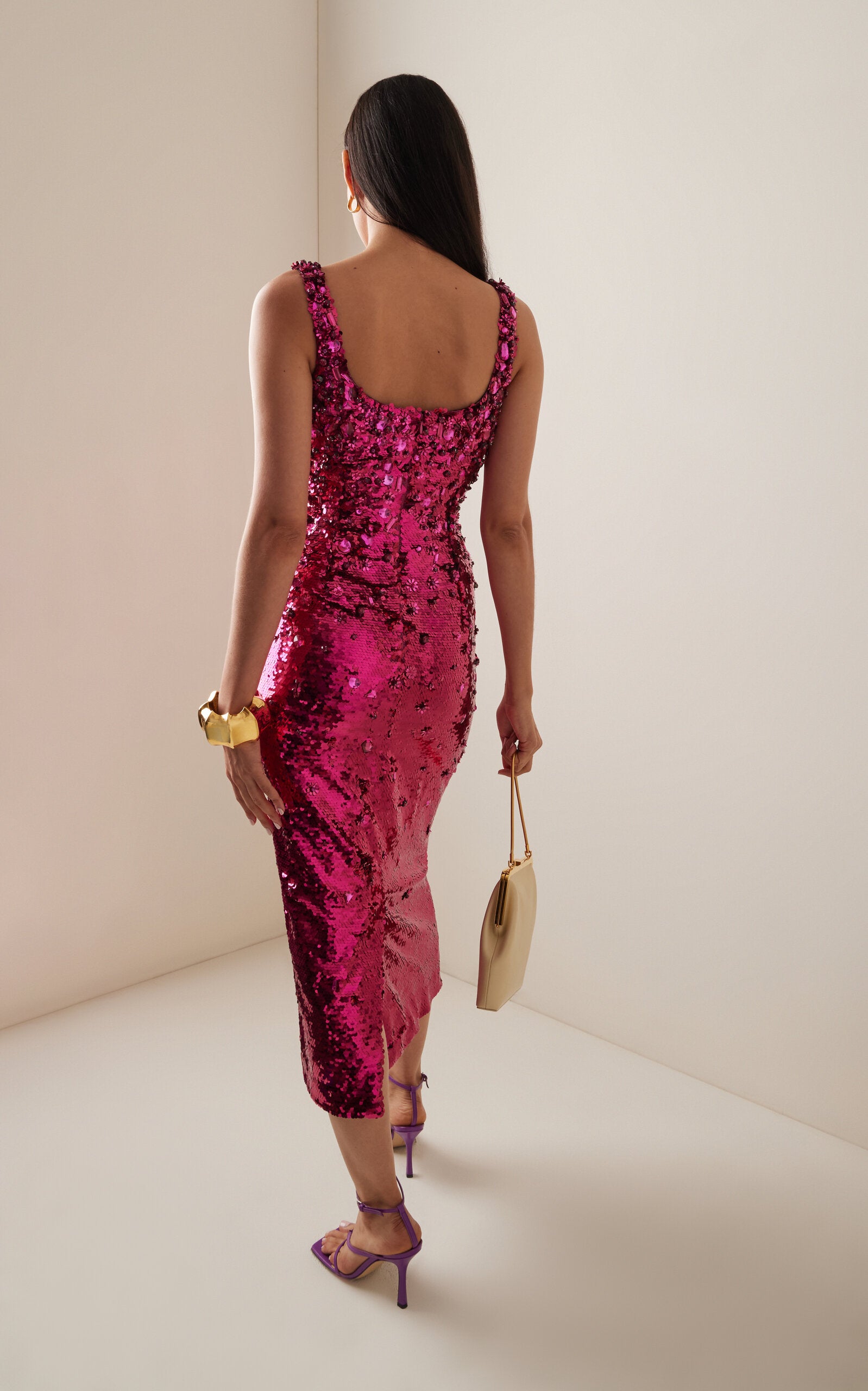 Carolina Herrera Sequined Midi Dress