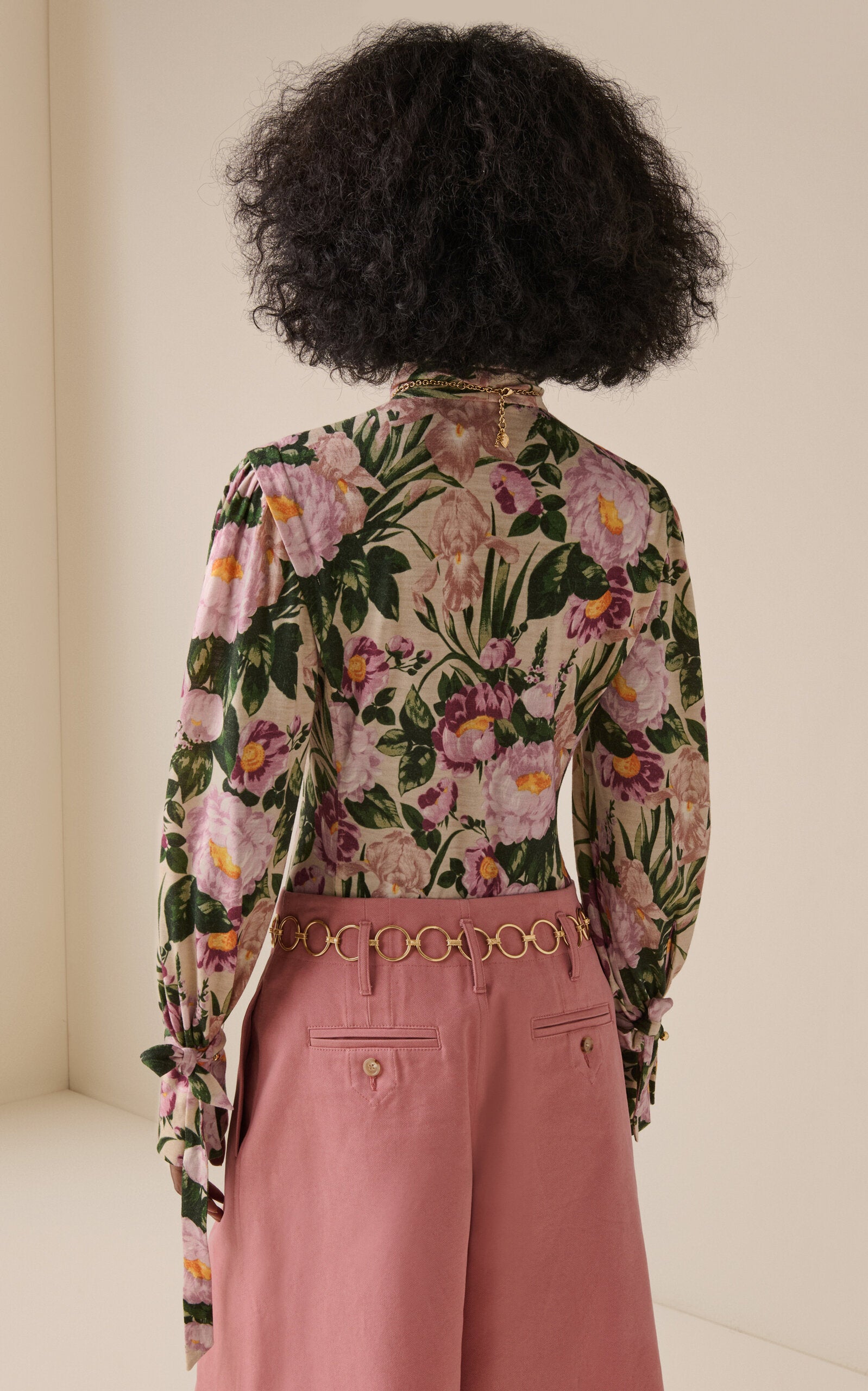 Chloé Floral Wool-Jersey Top
