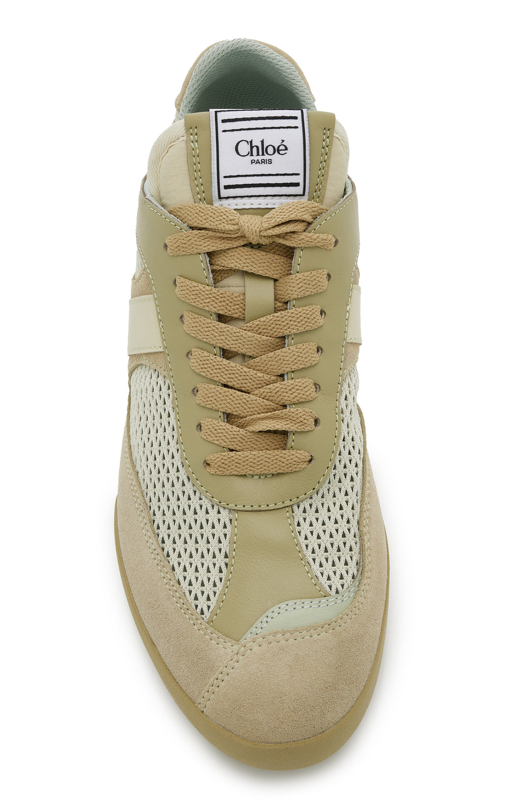 Chloé Kick Leather-Mesh Sneakers