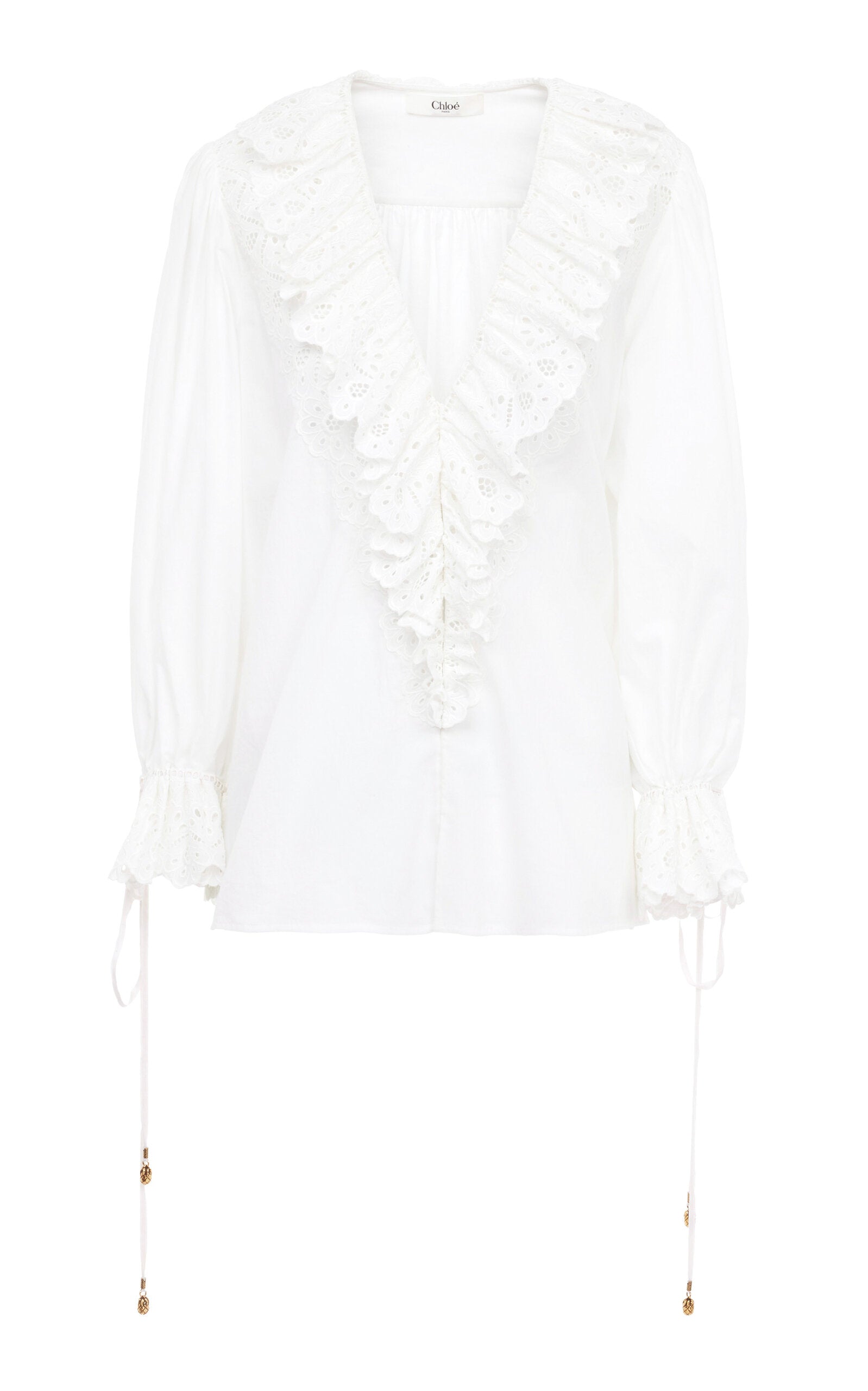 Chloé Ruffled Cotton Top
