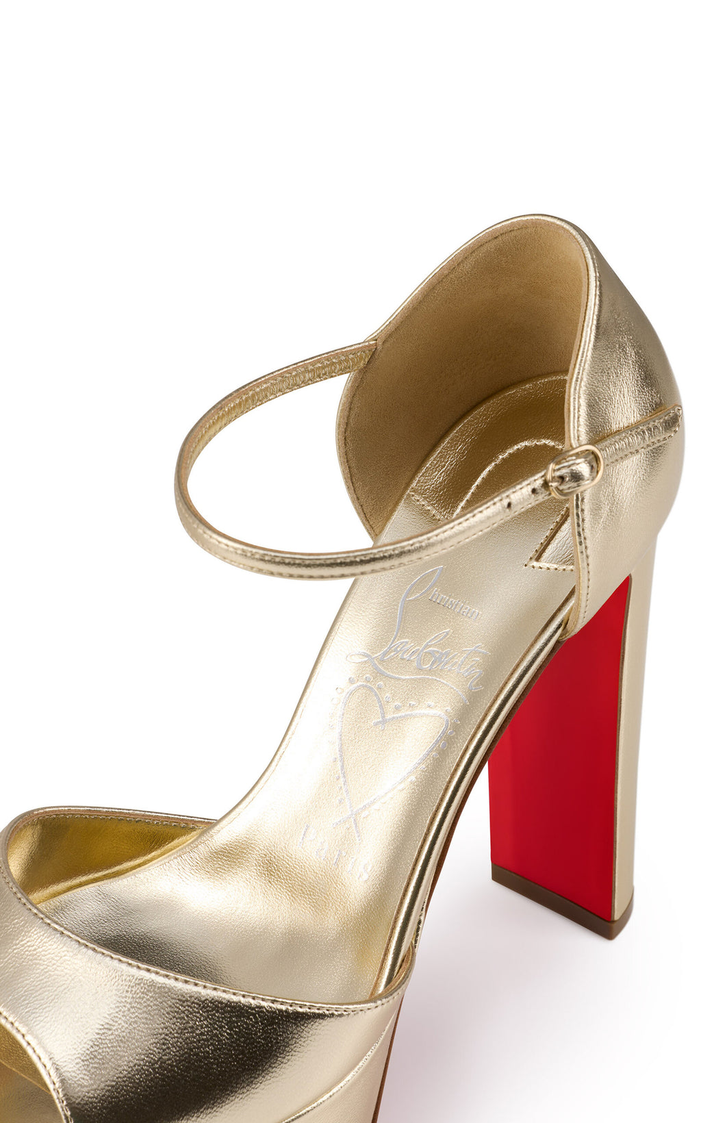 Christian Louboutin Sandaloo 130mm Metallic-Leather Platform Sandals