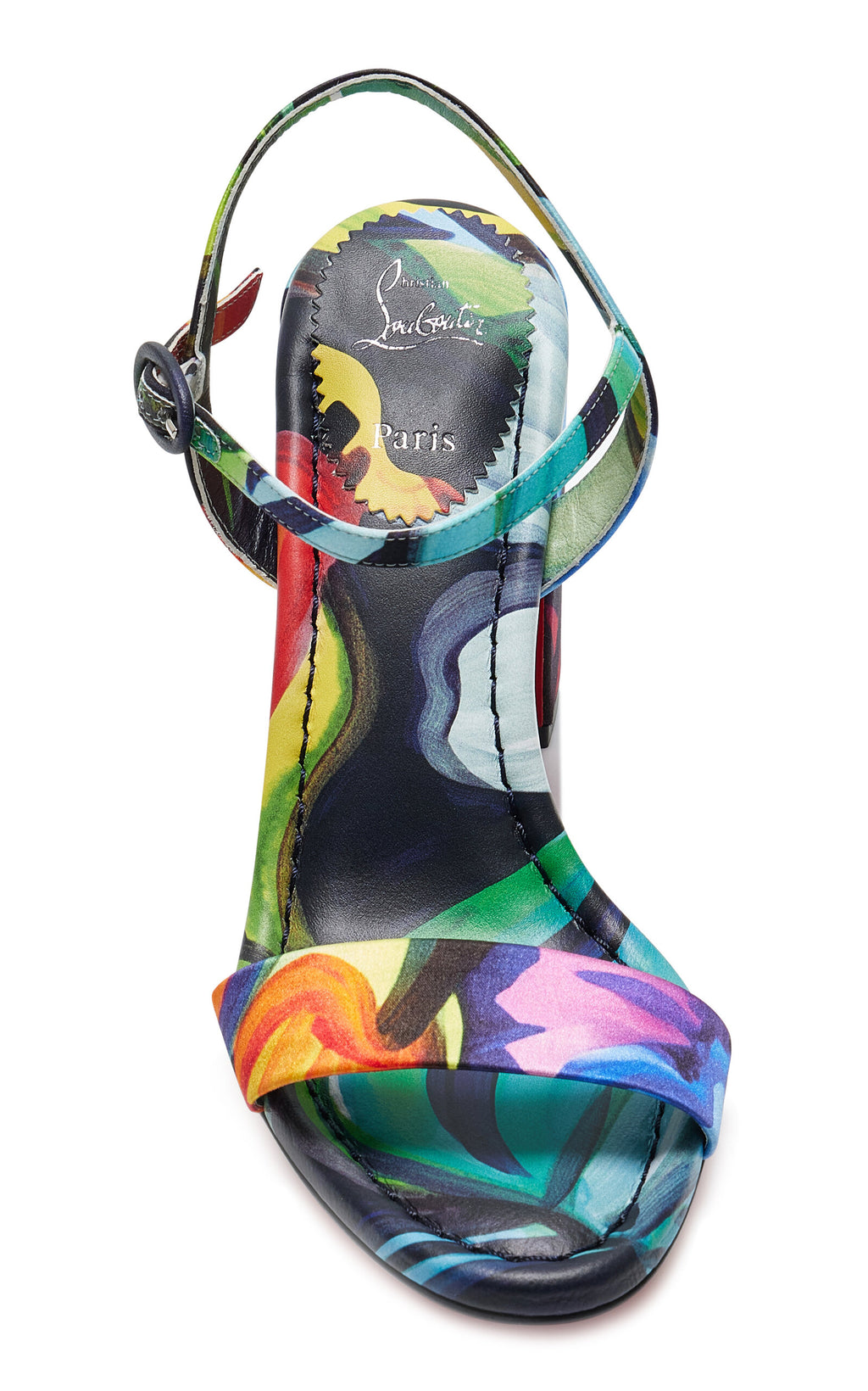 Christian Louboutin Miss Jane 85mm Printed Satin Sandals