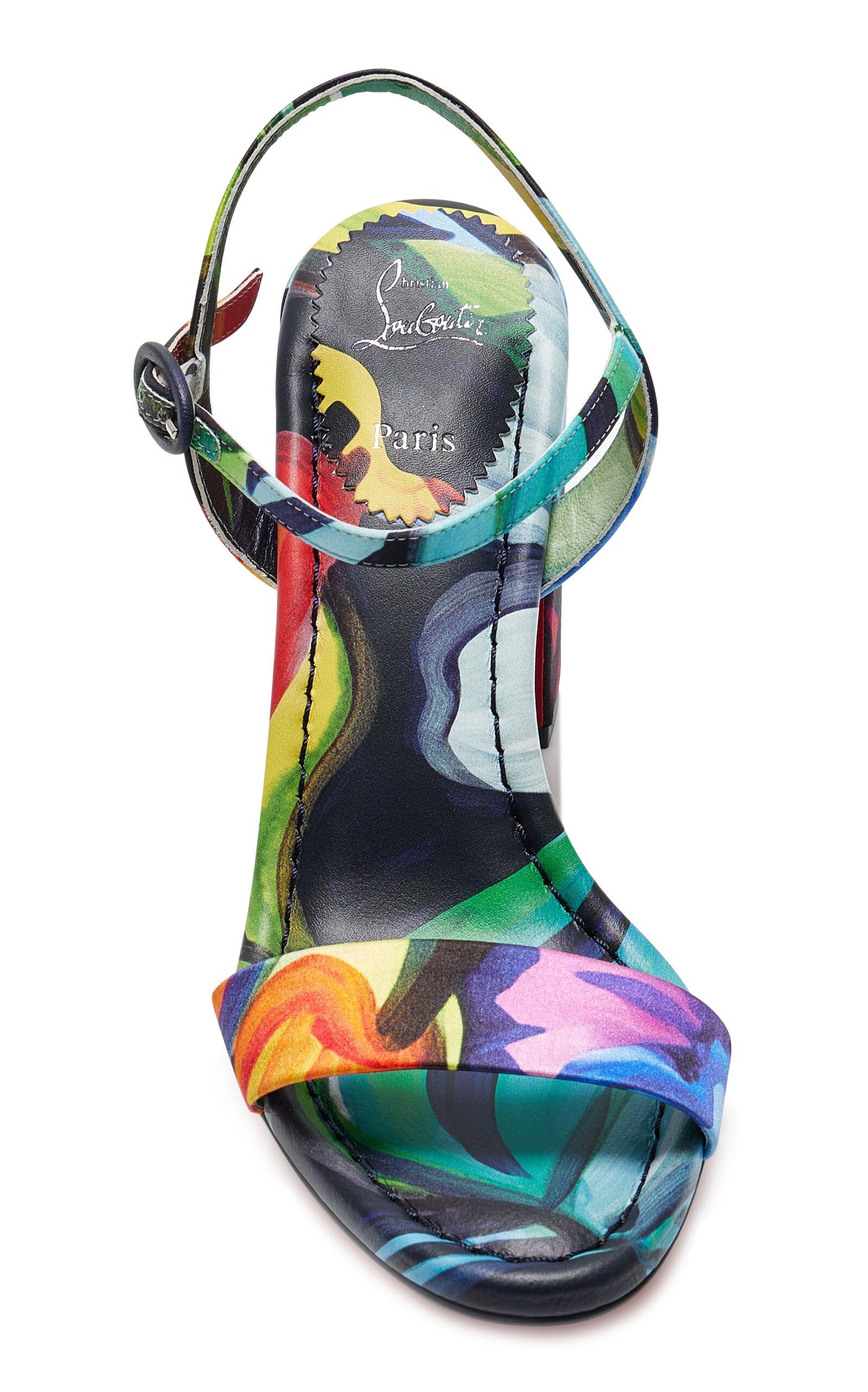 Christian Louboutin Miss Jane 85mm Printed Satin Sandals