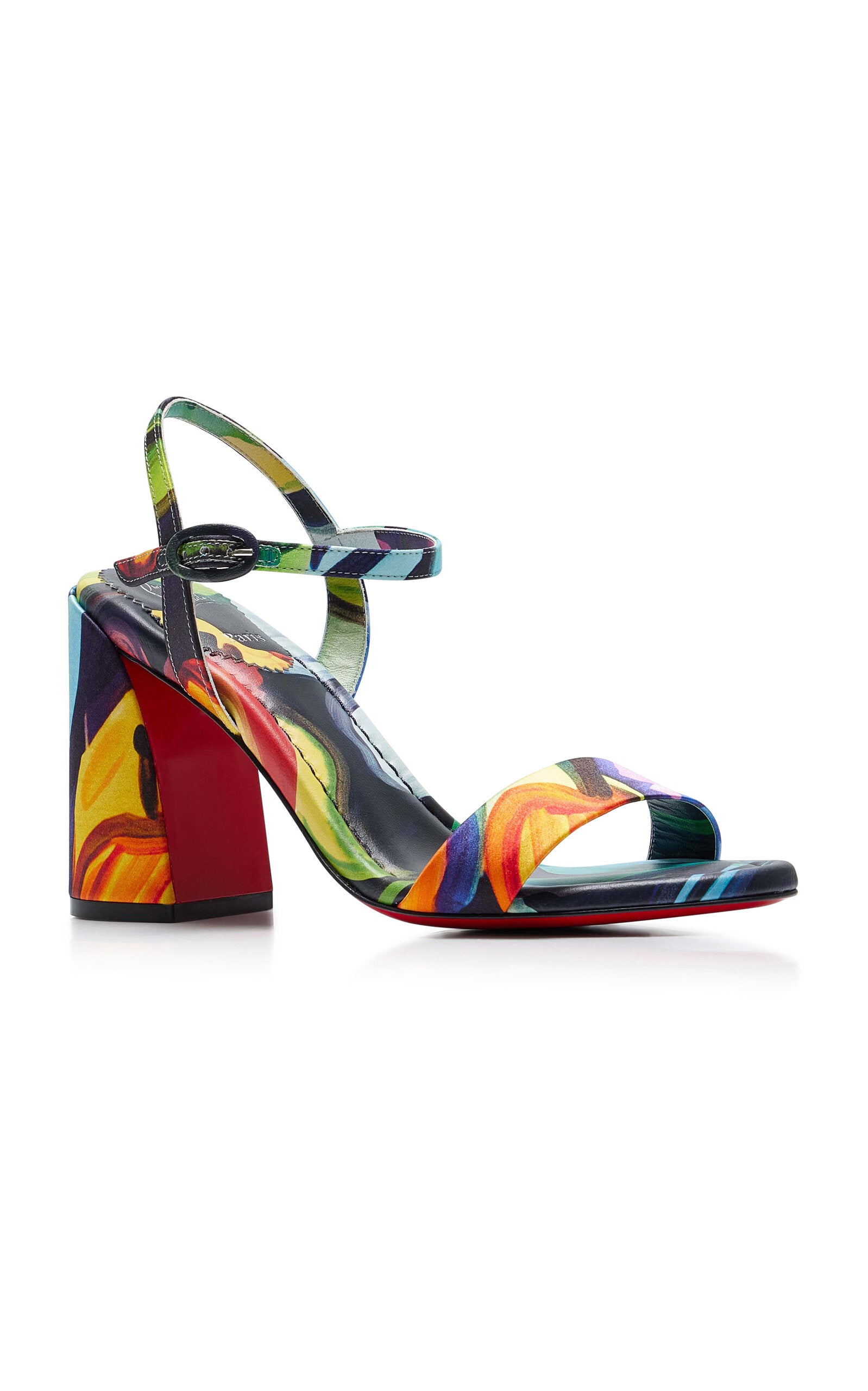 Christian Louboutin Miss Jane 85mm Printed Satin Sandals