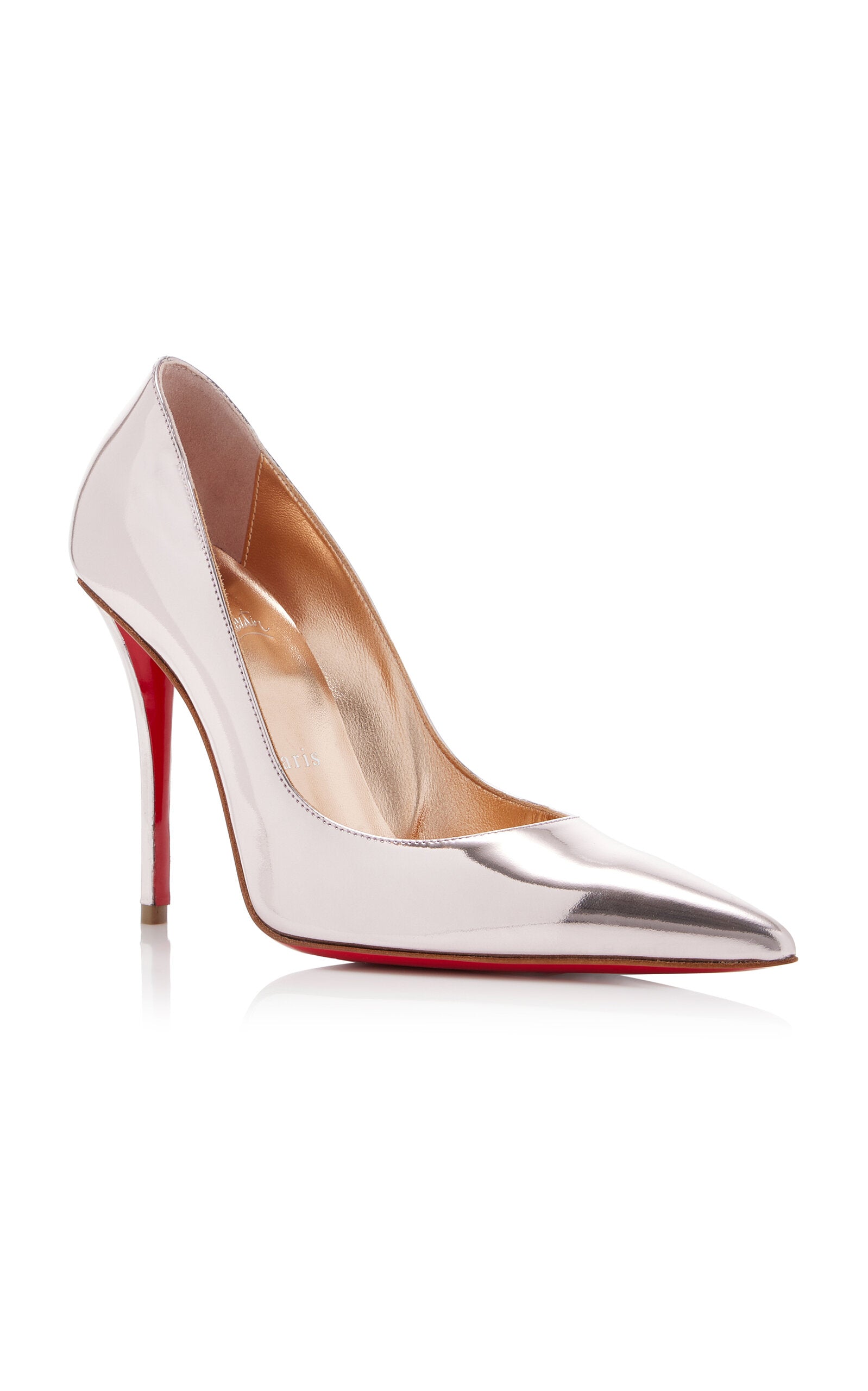 Christian Louboutin Miss Z 100mm Metallic Leather Pumps