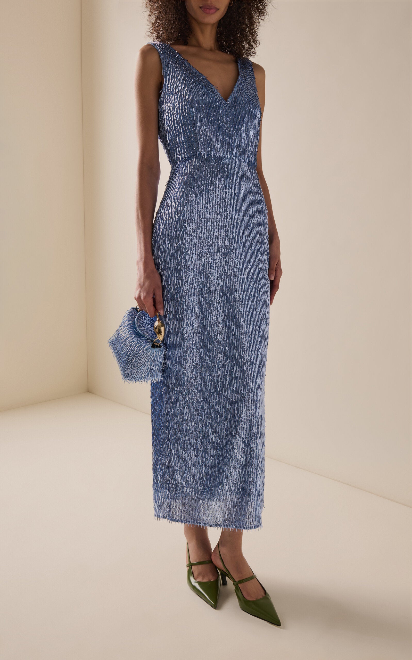 Erdem Sequin-Embellished Midi Dress