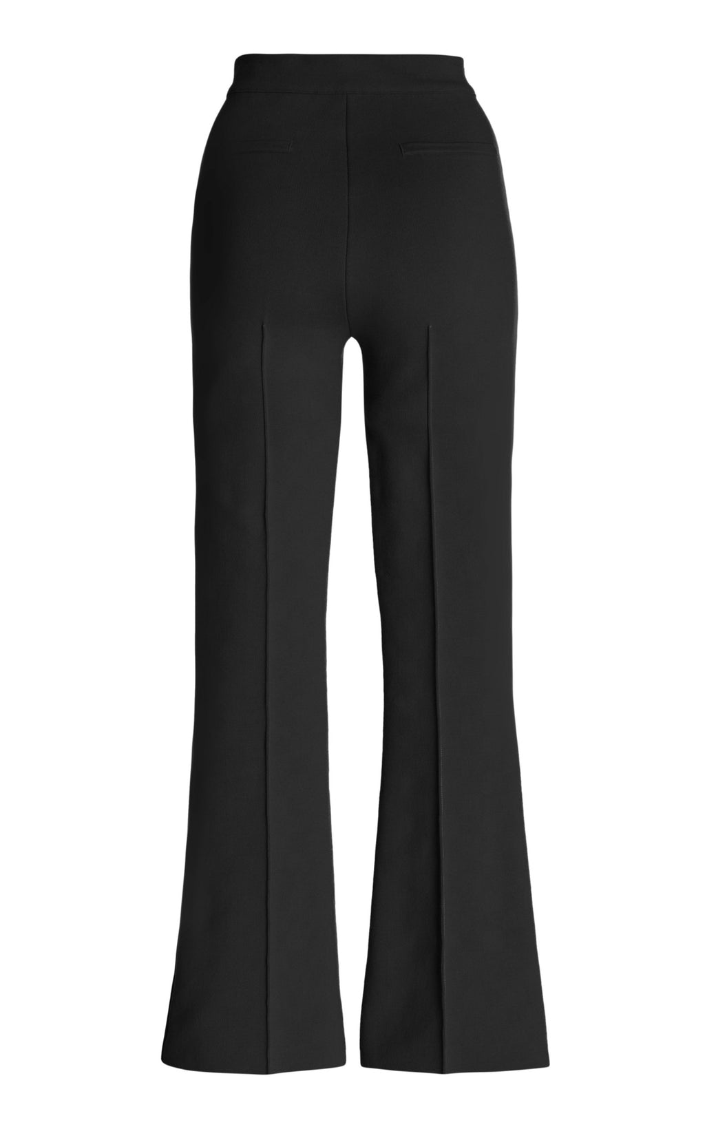 High Sport Kick Stretch-Cotton Knit Cropped Flared Pants