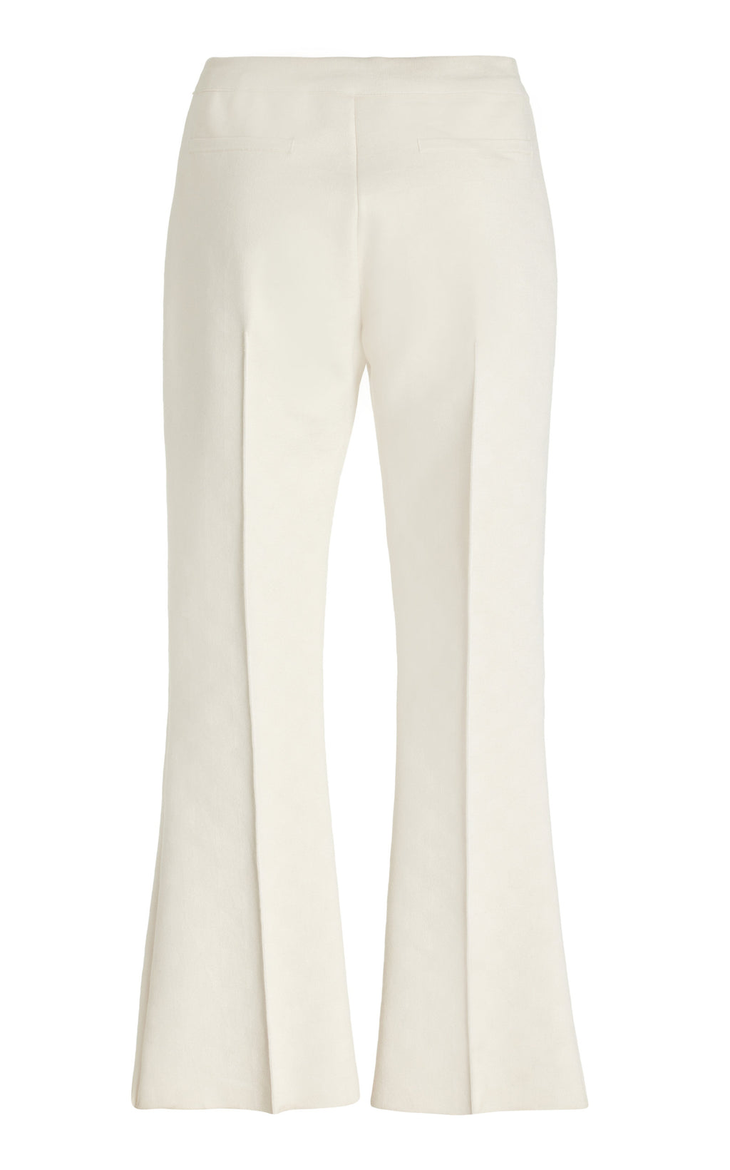 High Sport Kick Stretch-Cotton Knit Cropped Flared Pants