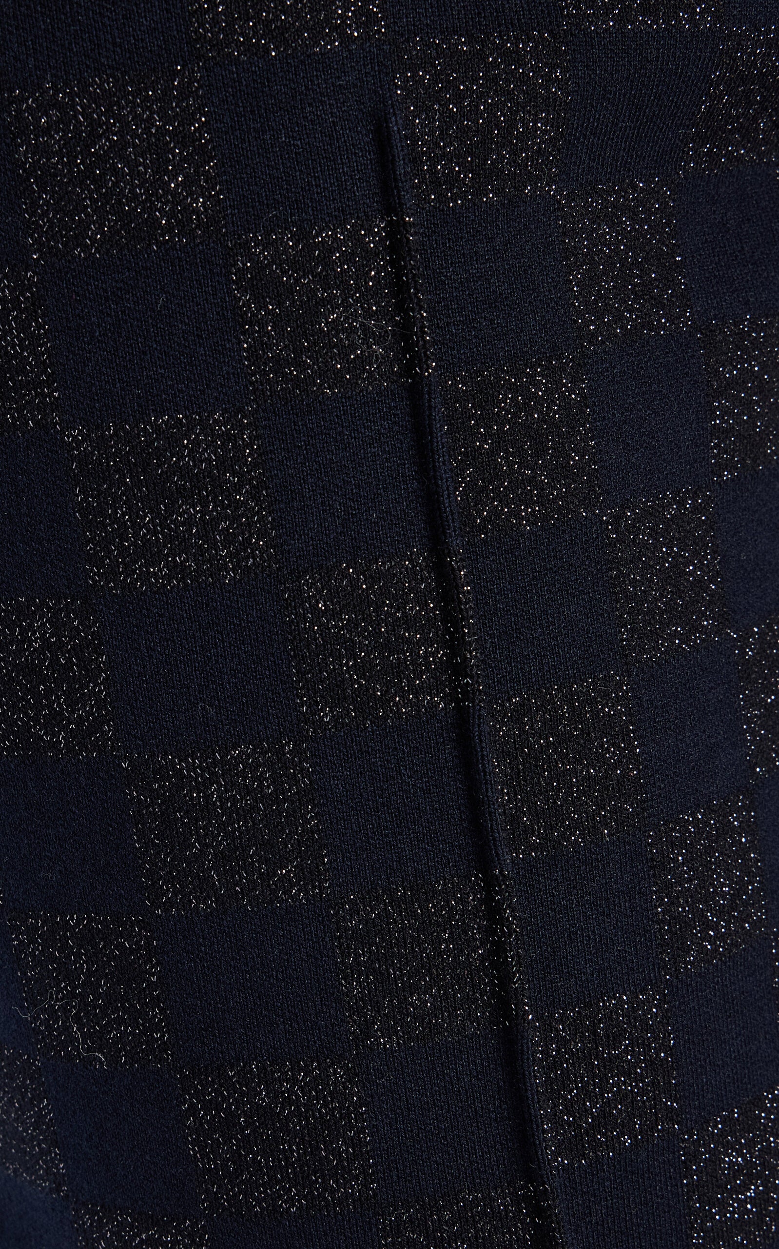 Pantalon évasé court en tricot de coton extensible à carreaux High Sport Exclusive