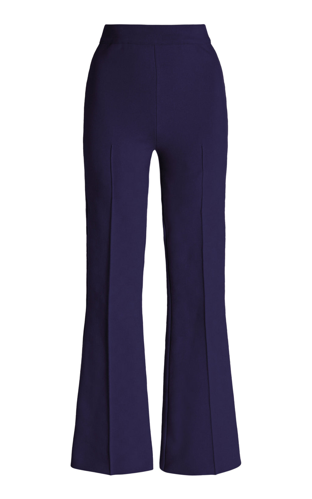 High Sport Kick Stretch-Cotton Knit Cropped Flared Pants