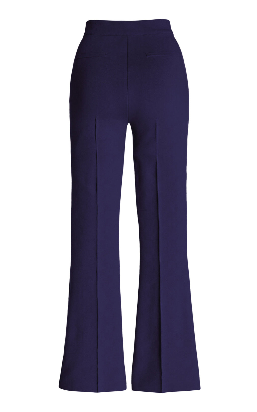 High Sport Kick Stretch-Cotton Knit Cropped Flared Pants