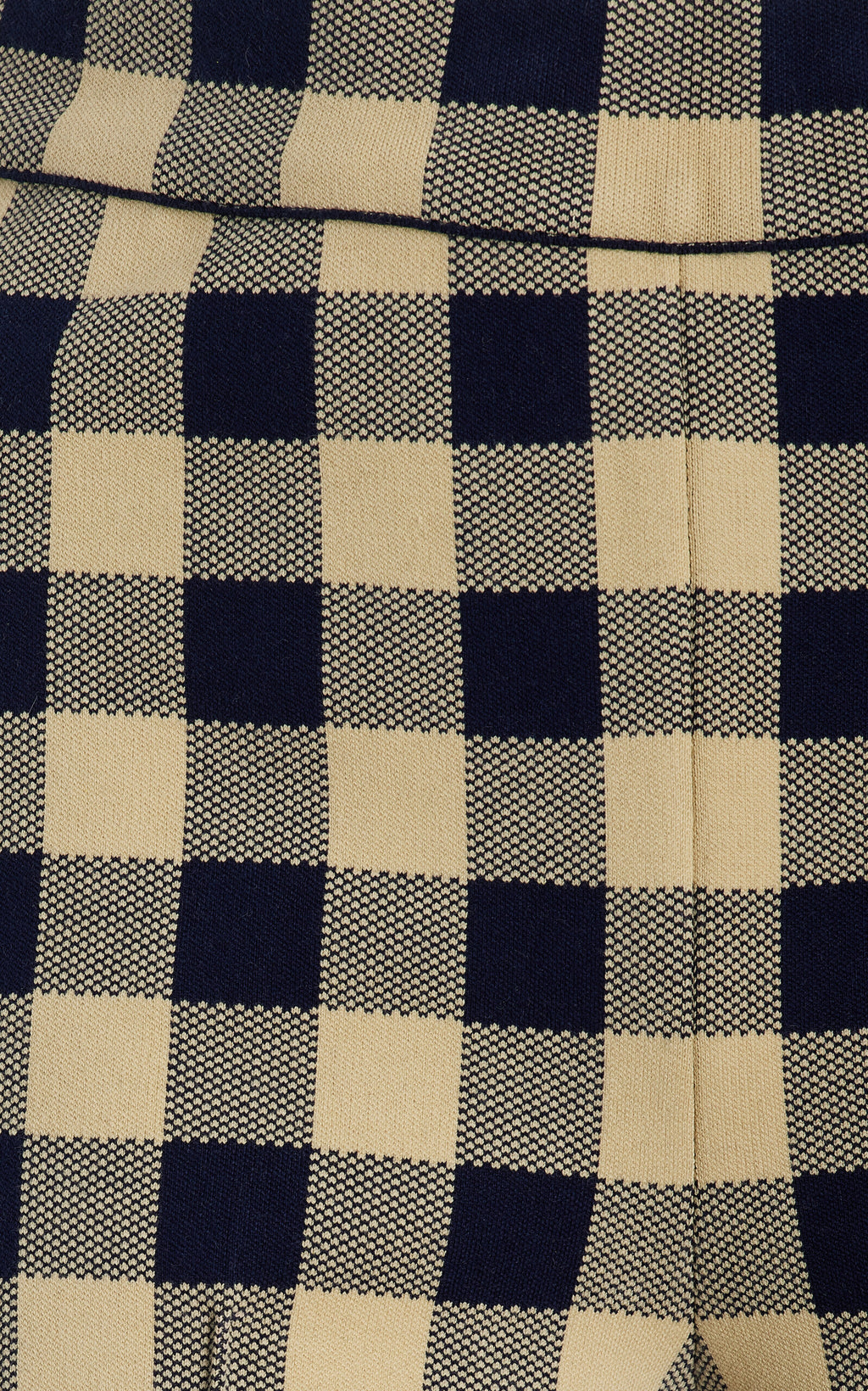 High Sport Kick Gingham Stretch-Cotton Knit Cropped Flared Pants