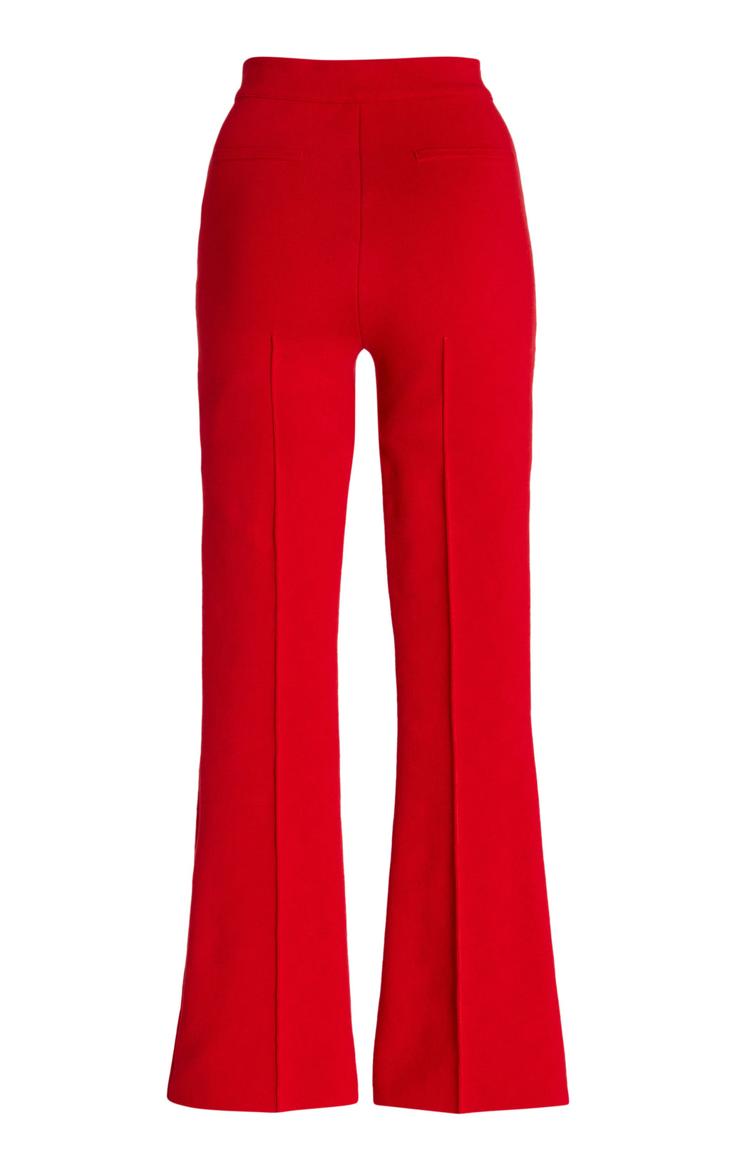 High Sport Kick Stretch-Cotton Knit Cropped Flared Pants