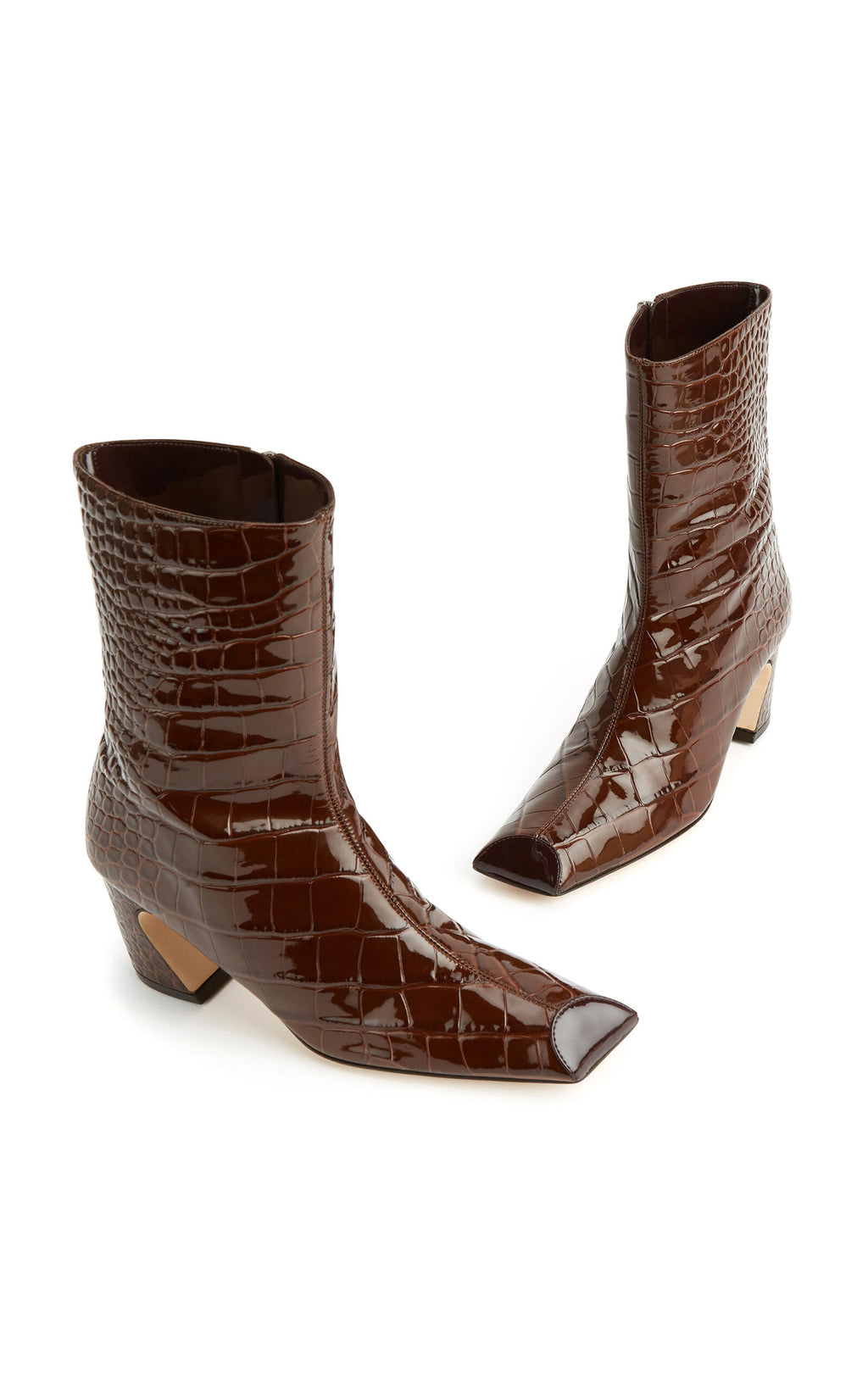 IZIE Highbury Croc-Embossed Leather Boots