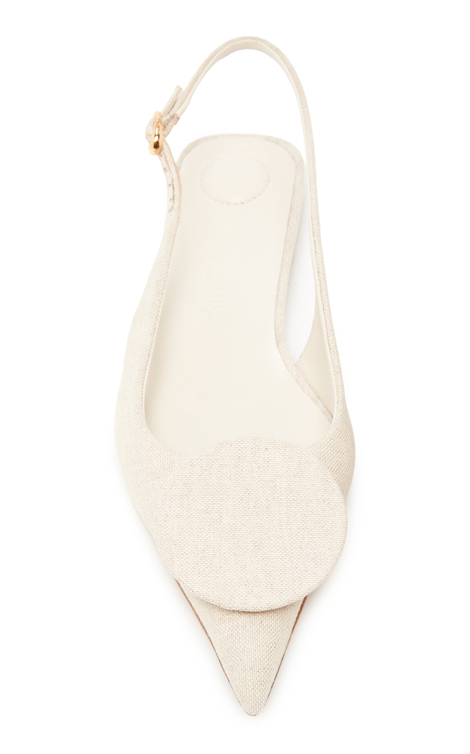 Jacquemus Duelo P Canvas Slingback Flats