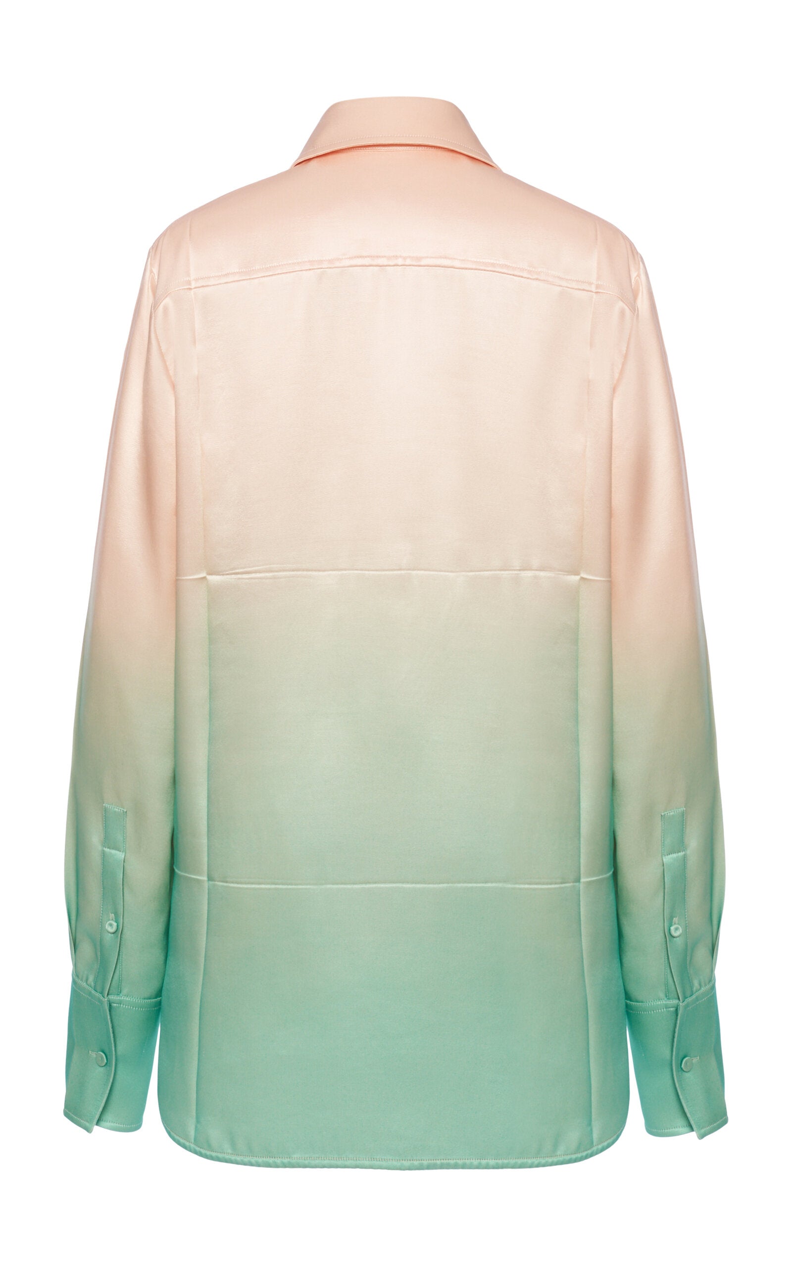 Jil Sander Tie-Detailed Ombré Satin Shirt