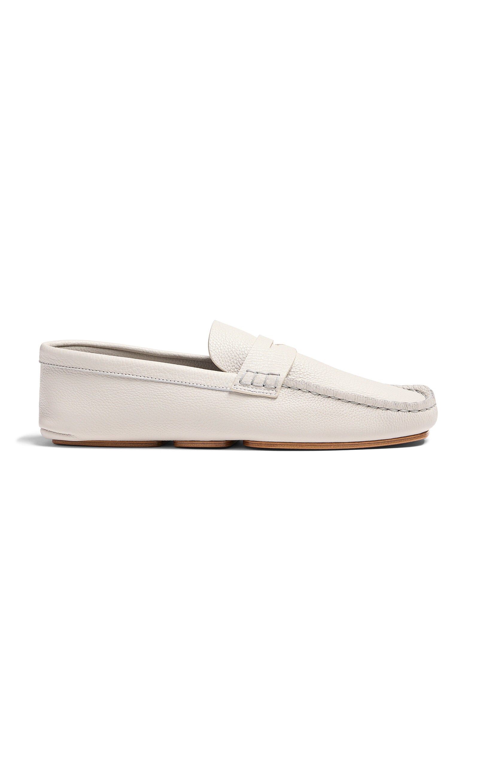 Khaite Billy Pebbled Leather Loafers