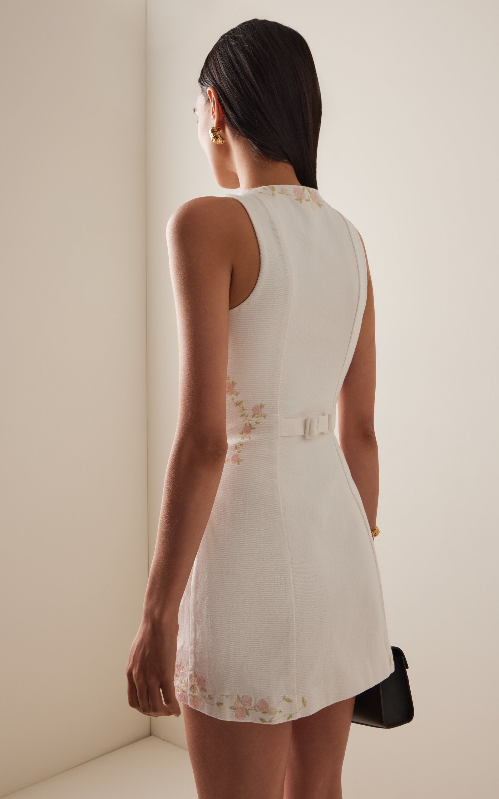 Mirror Palais Embroidered Cotton Mini Dress