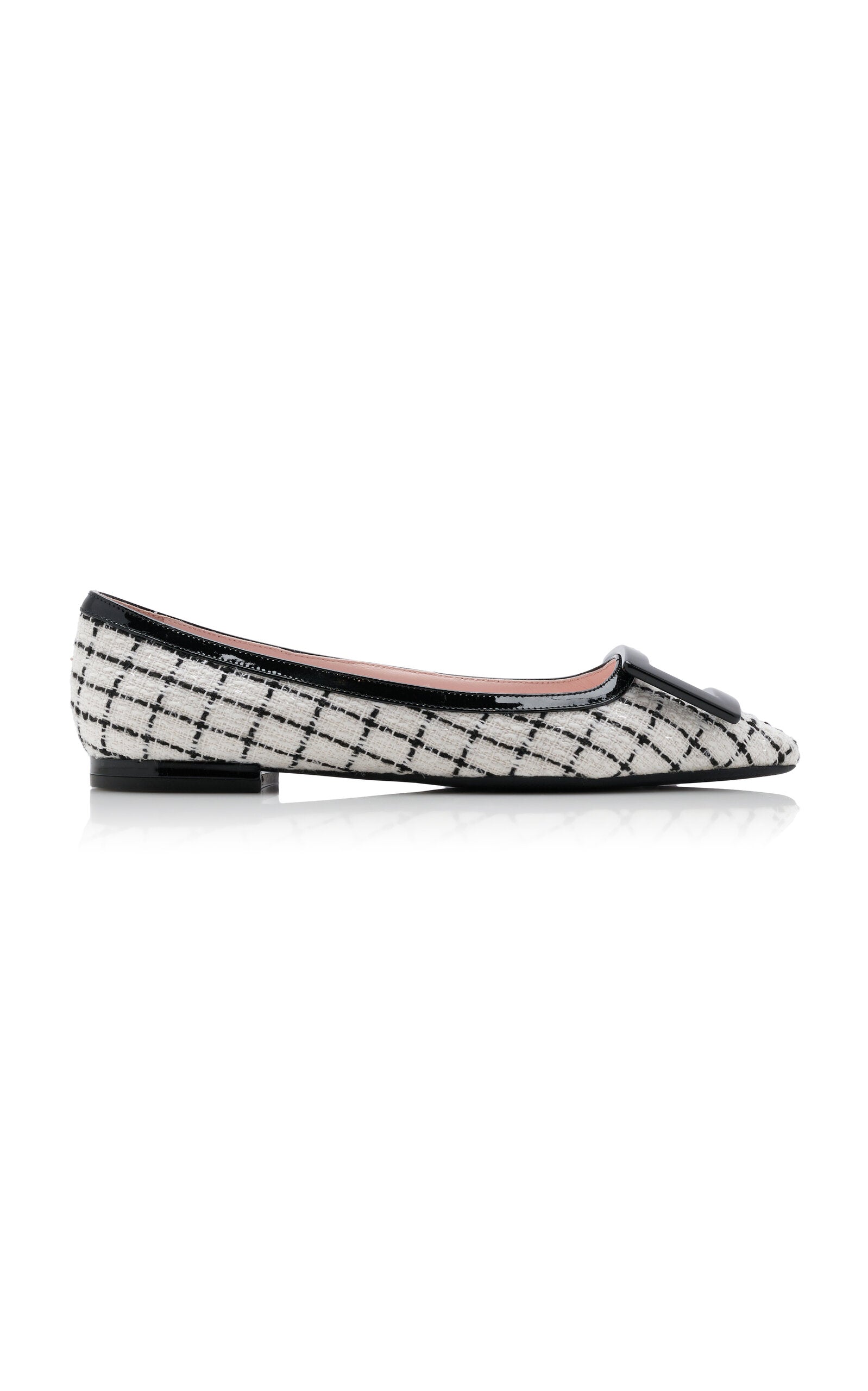 Roger Vivier Gommettine Patent Leather-Trimmed Tweed