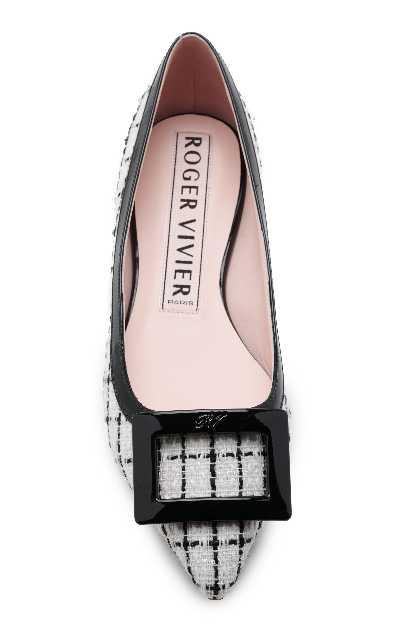 Roger Vivier Gommettine Patent Leather-Trimmed Tweed