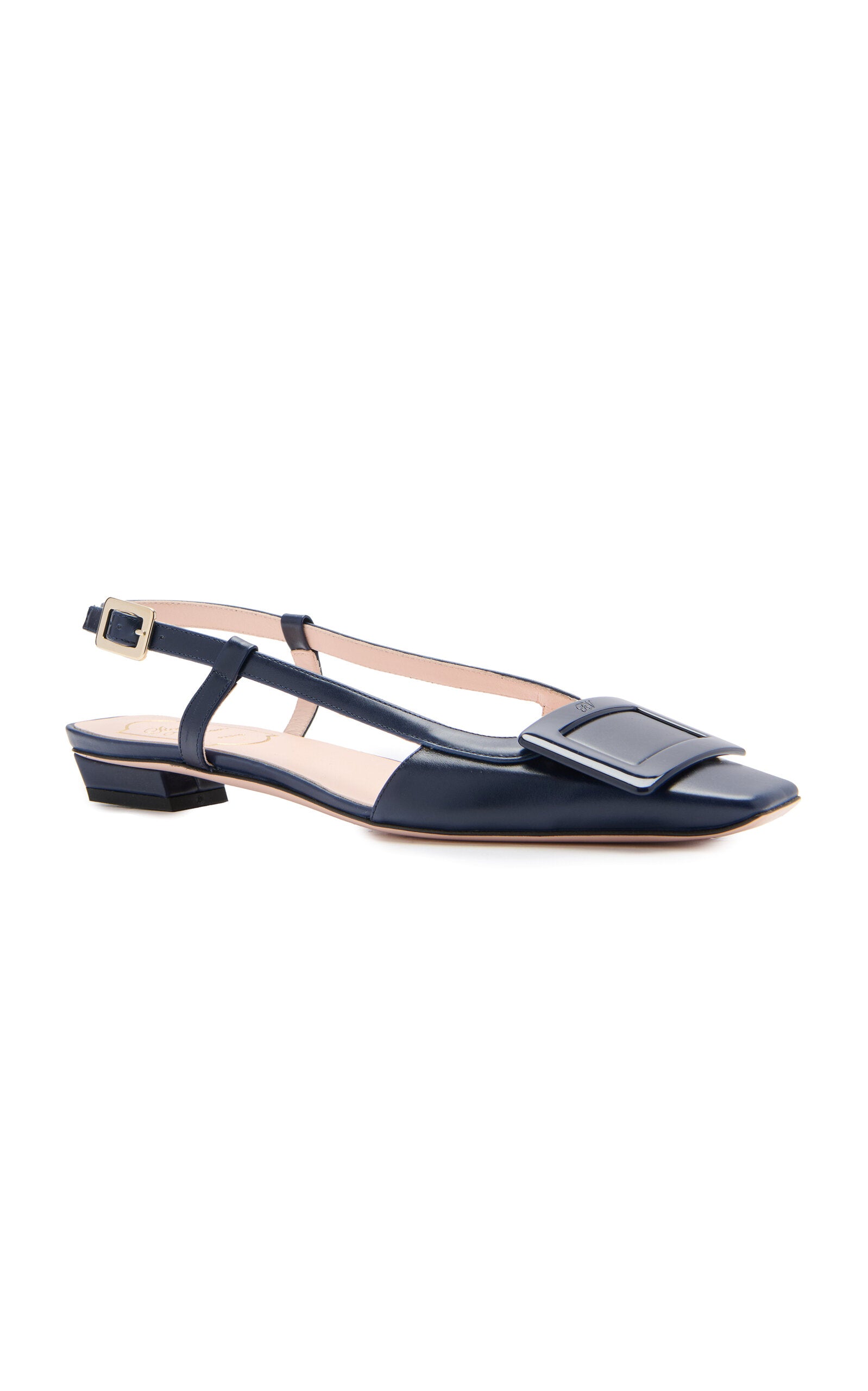 Roger Vivier BV Leather Slingback Flats