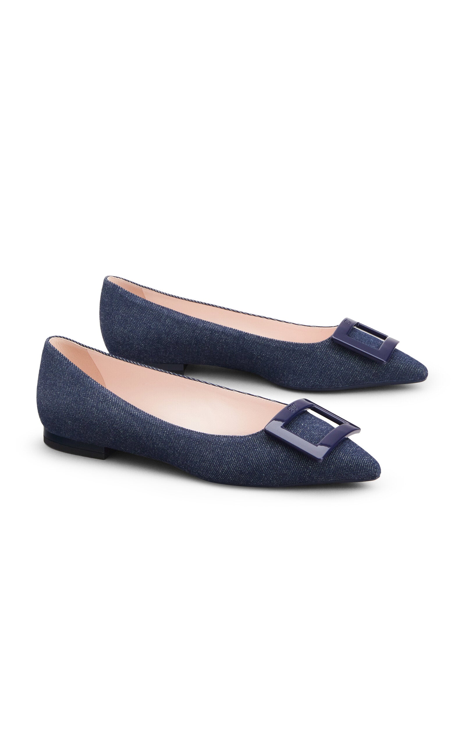 Roger Vivier Gommettine Denim Flats
