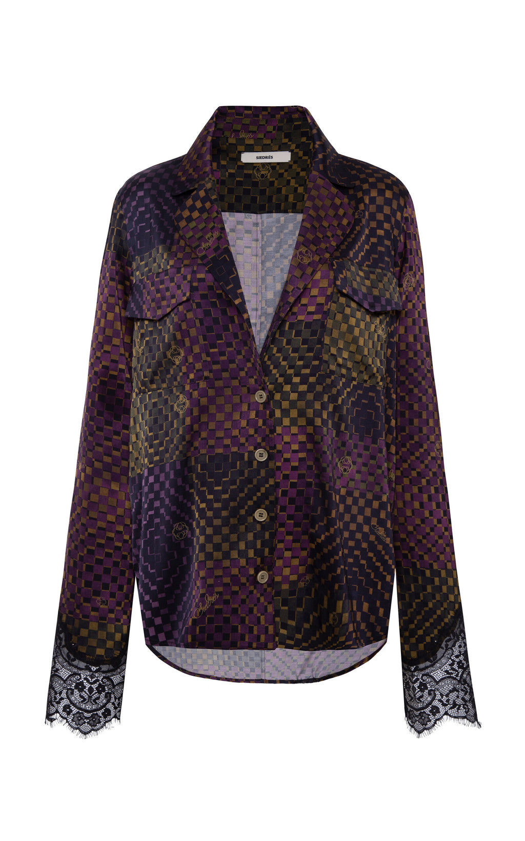 SIEDRÉS Micla Patchwork Satin Top