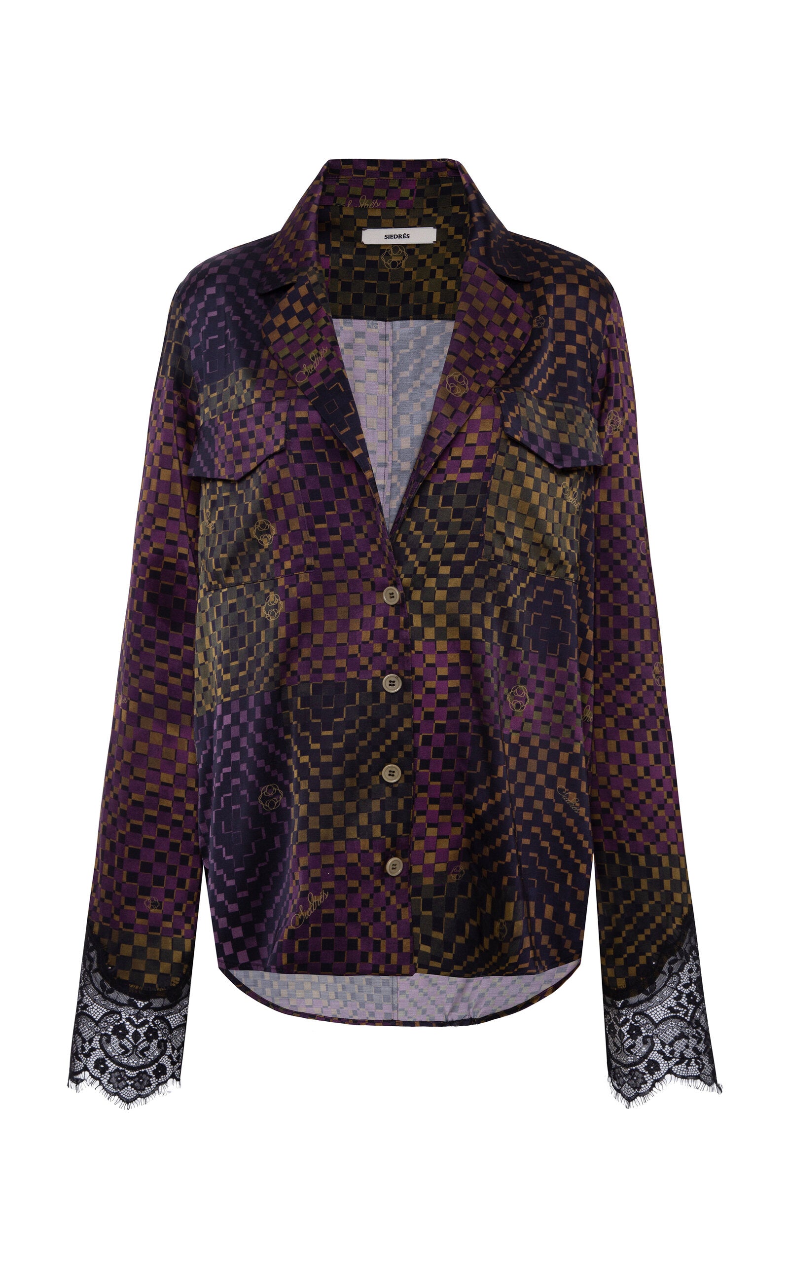 SIEDRÉS Micla Patchwork Satin Top