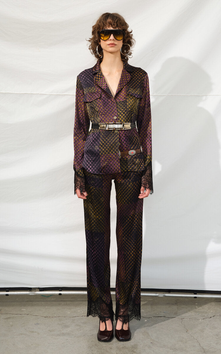 SIEDRÉS Micla Patchwork Satin Top